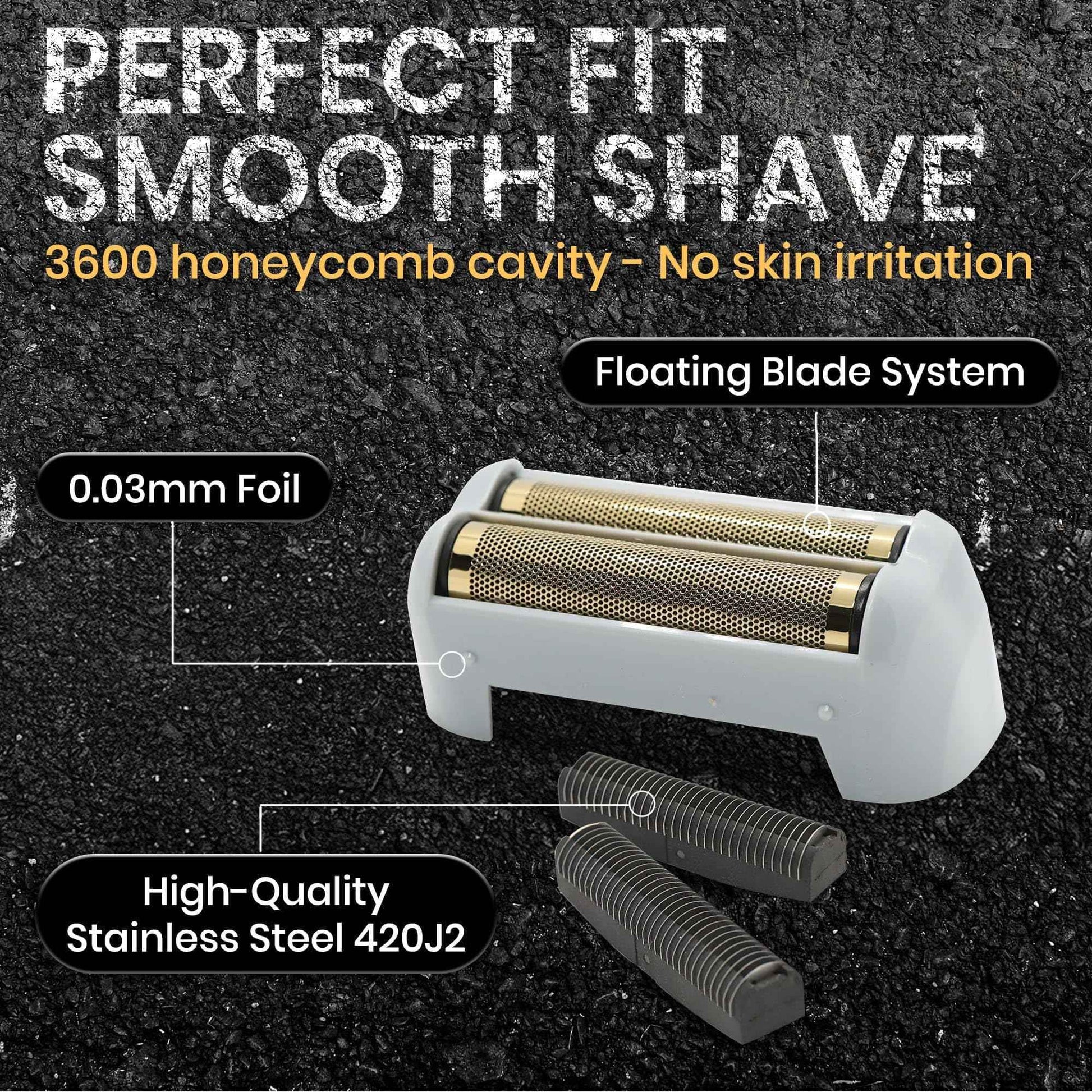 1Pcs for Shaver Foil TS-1 TS-2, ProFoil Lithium Shaver Replacement Titanium Foil Assembly and Inner Cutters Compatible with Andis Smooth Shaving Cordless Shavers, Replacement Blades and Foil