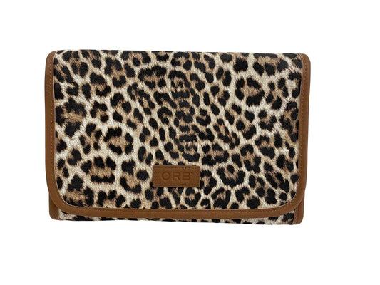 ORB Style Cosmetic Bag-CB213-Skin-Hanging-Tan Leopard