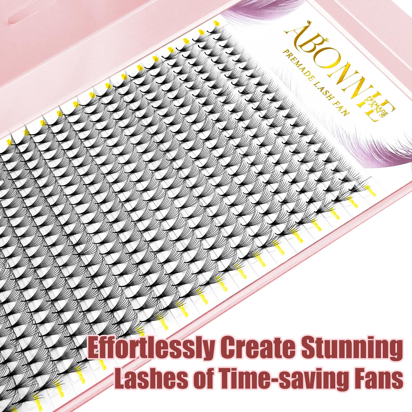 ABONNIE Premade Fans Eyelash Extensions, 400 Fans 8D 8-15mm Mix Promades Eyelash Fans,0.05 Thickness D Curl Premade Lash Fans, Handmade Premade Fans Volume Lash Extensions(Pointy Base 8D 0.05-D 8-15)