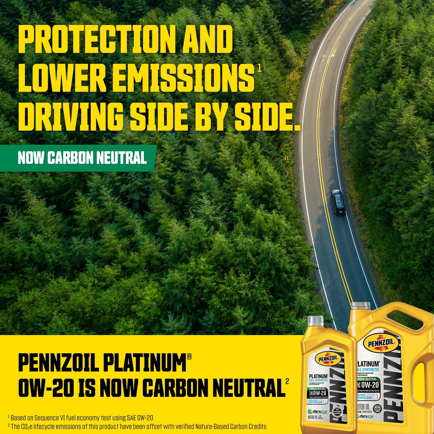 Pennzoil Platinum Full Synthetic 0W-20 Motor Oil (1-Quart, Single)