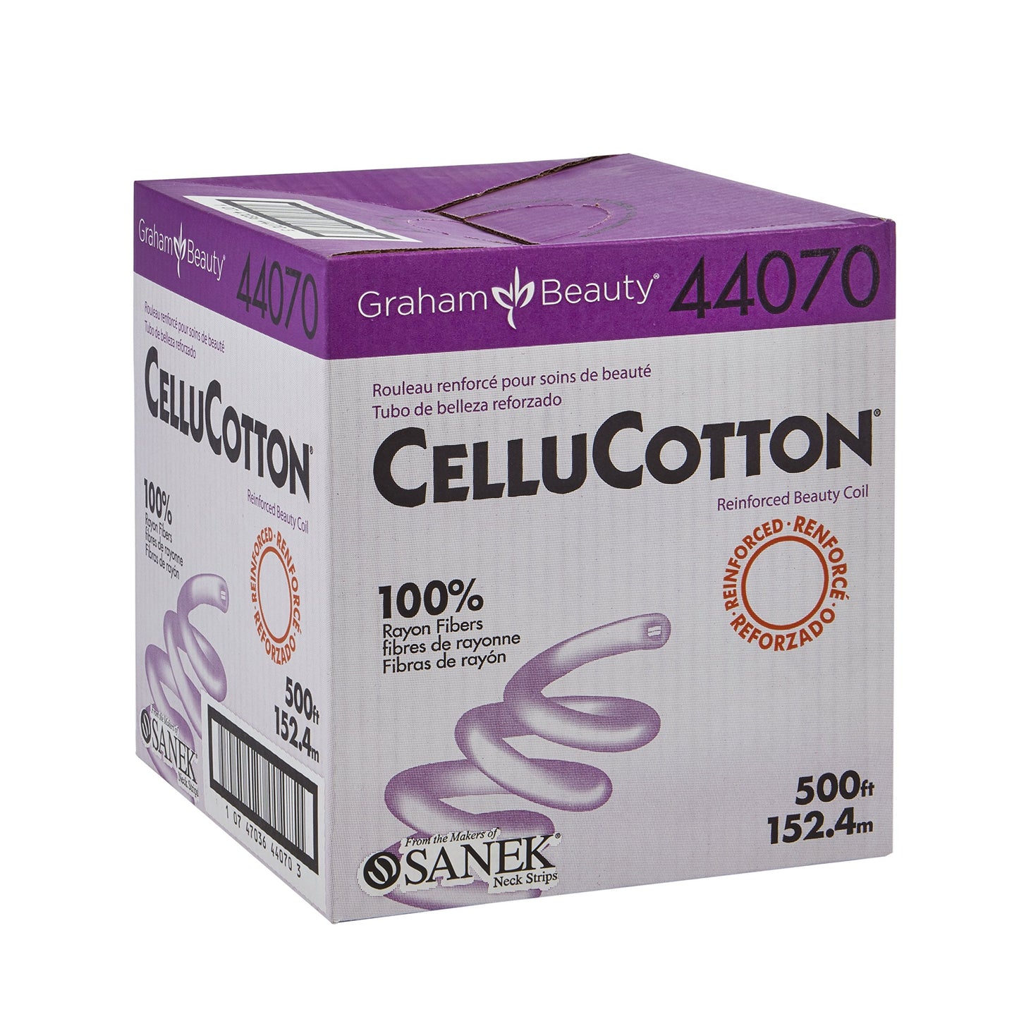 Graham Beauty Cellucotton, 44070, Hair Care Coil, Rayon, White, Shape