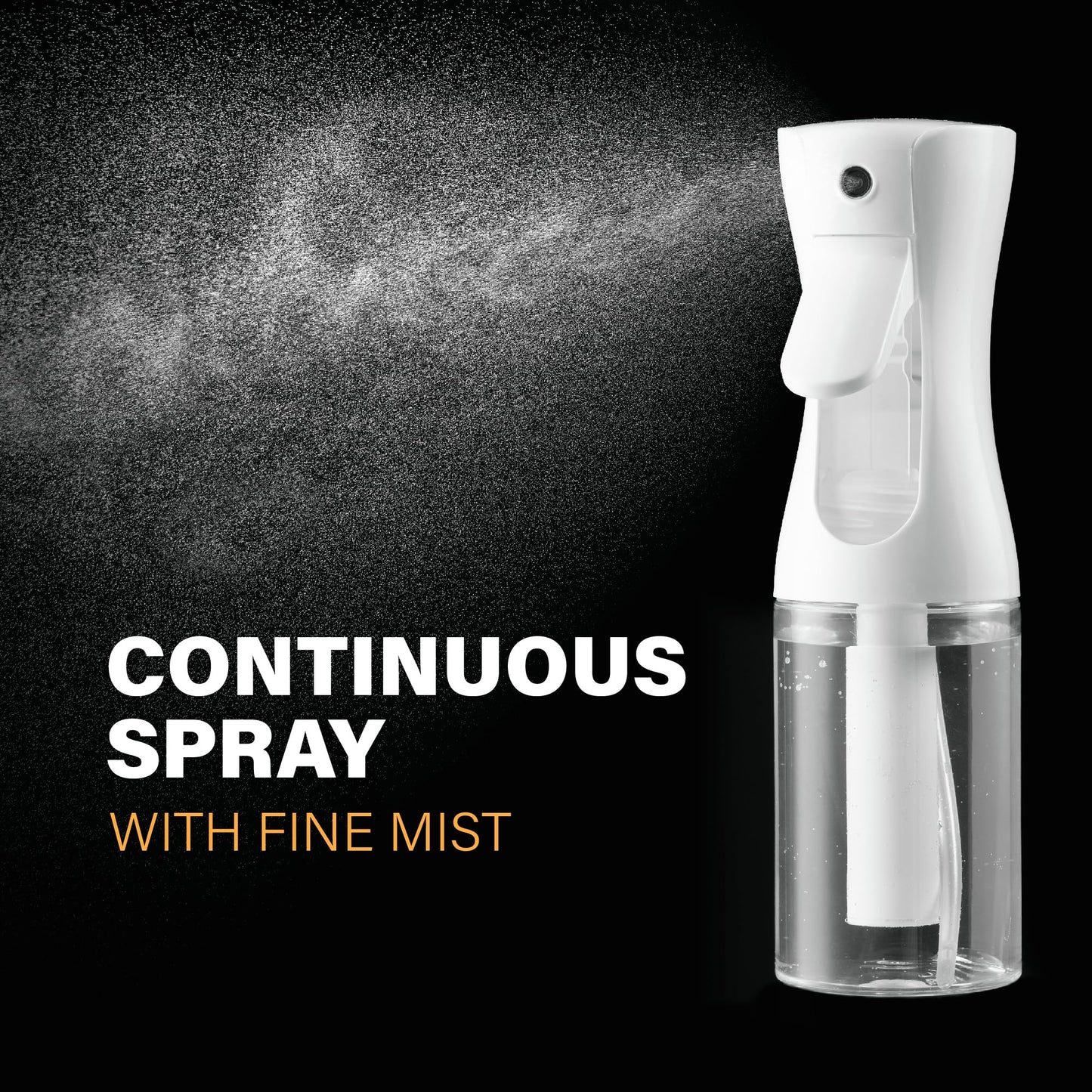 2 Pack Continuous Spray Bottles - Ultra Fine Mist Sprayer | Water Spray Bottle For Hair Mister Spray Bottle | Hair Spray Bottles For Hairstyling, Cleaning, Salons - 2pk 6.8 OZ / 200 ML