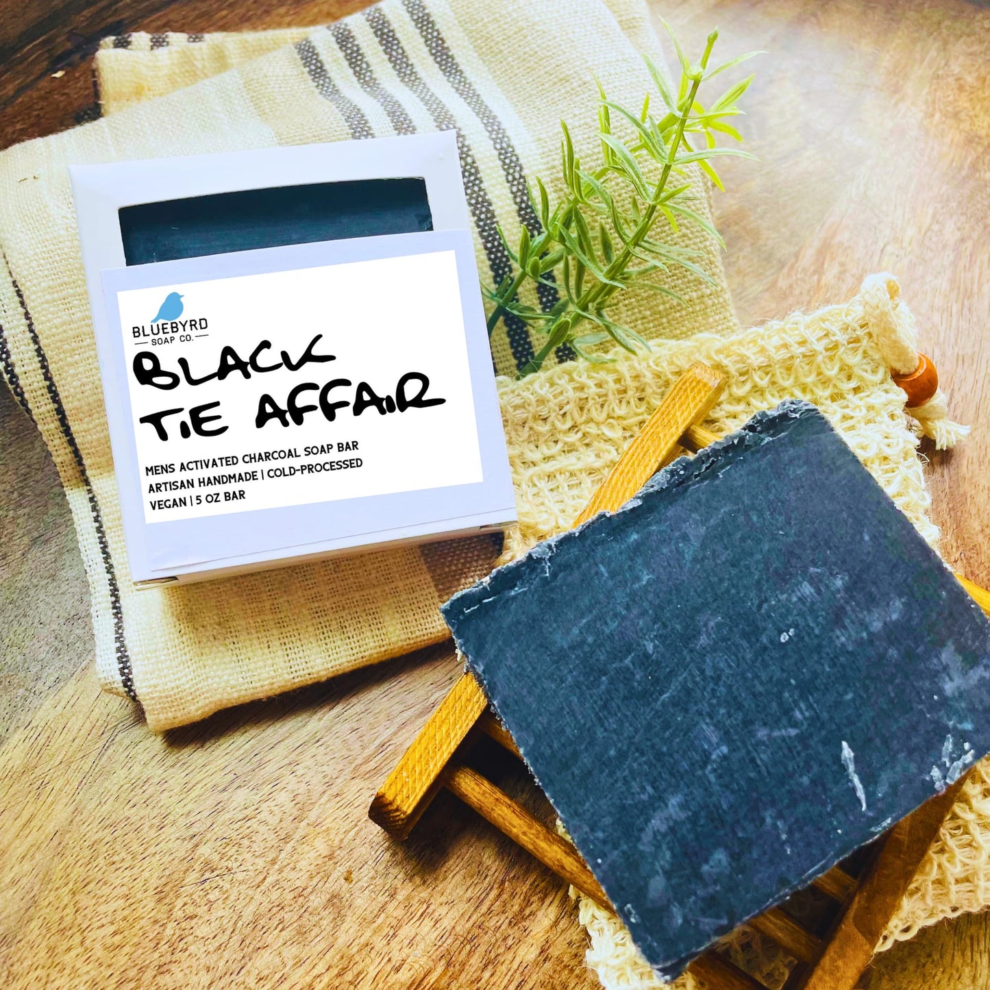 BLUEBYRD Soap Co. Activated Charcoal Natural Soap Bar for Men | Charcoal Helps Acne, Blackheads, Eczema, Psoriasis, Sensitive Skin | Vegan Charcoal Body Soap & Facial Cleanser for Oily Skin (BLACK)