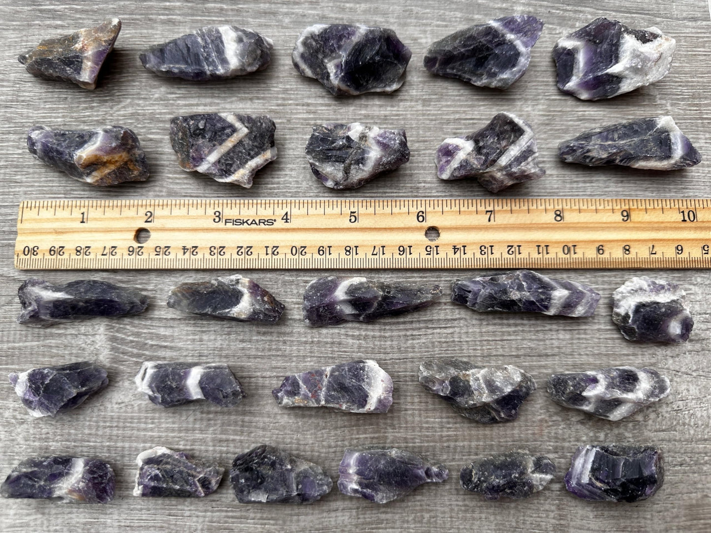 GAF TREASURES Wholesale Raw Chevron Amethyst Crystals, Natural Chevron Amethyst Stone, Natural Rough Chevron Amethyst Crystals, Chevron Amethyst Healing Crystals (Chevron Amethyst, 0.5 Pound)