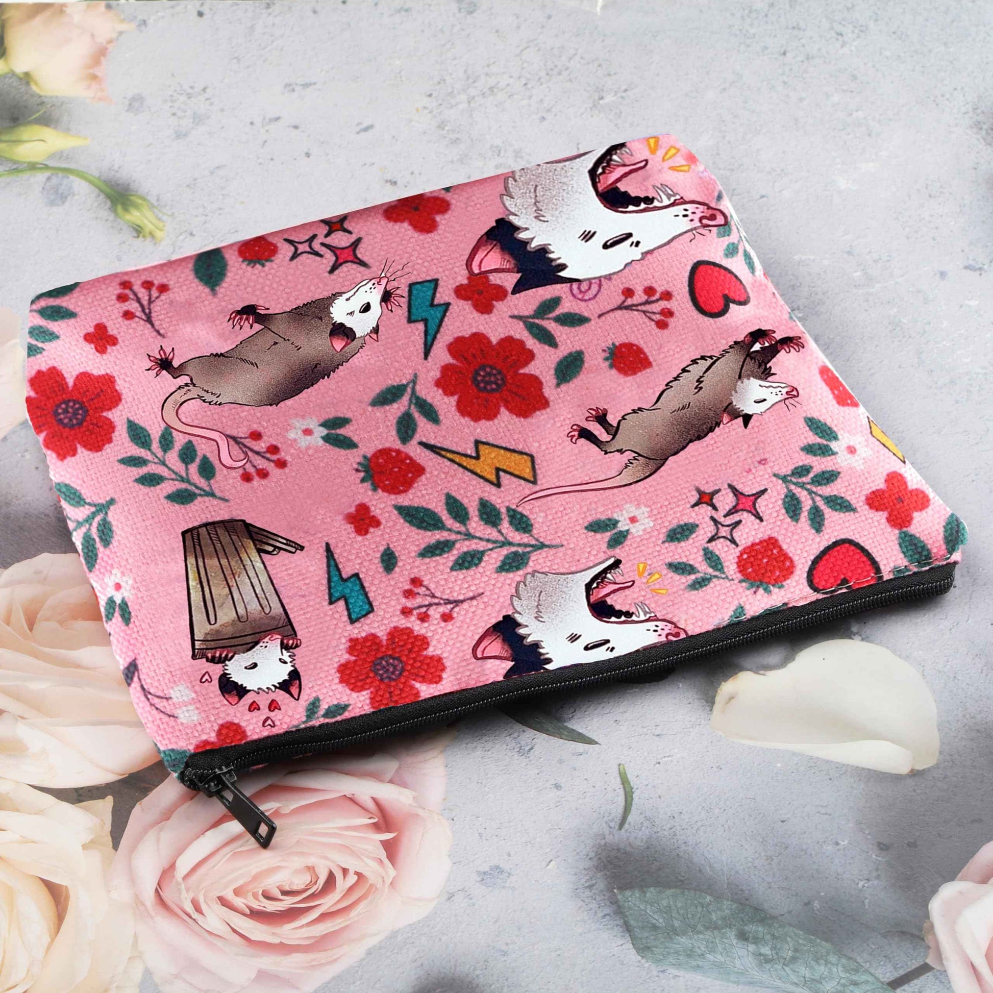 XYANFA Opossum Gifts For Women Possum Makeup Bag Possum Gifts For Opossum Lovers Opossum Cosmetic Bag (Opossum bag)