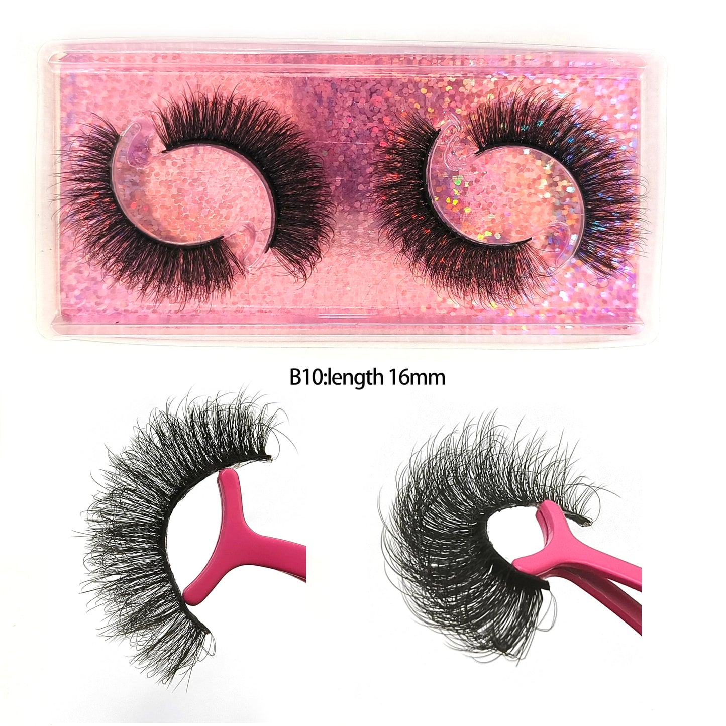 U-Hotmi Fluffy False Eyelashes 12-15mm Natural Look Lashes 10 Styles Faux Mink Lashes Bulk Total 20 pairs