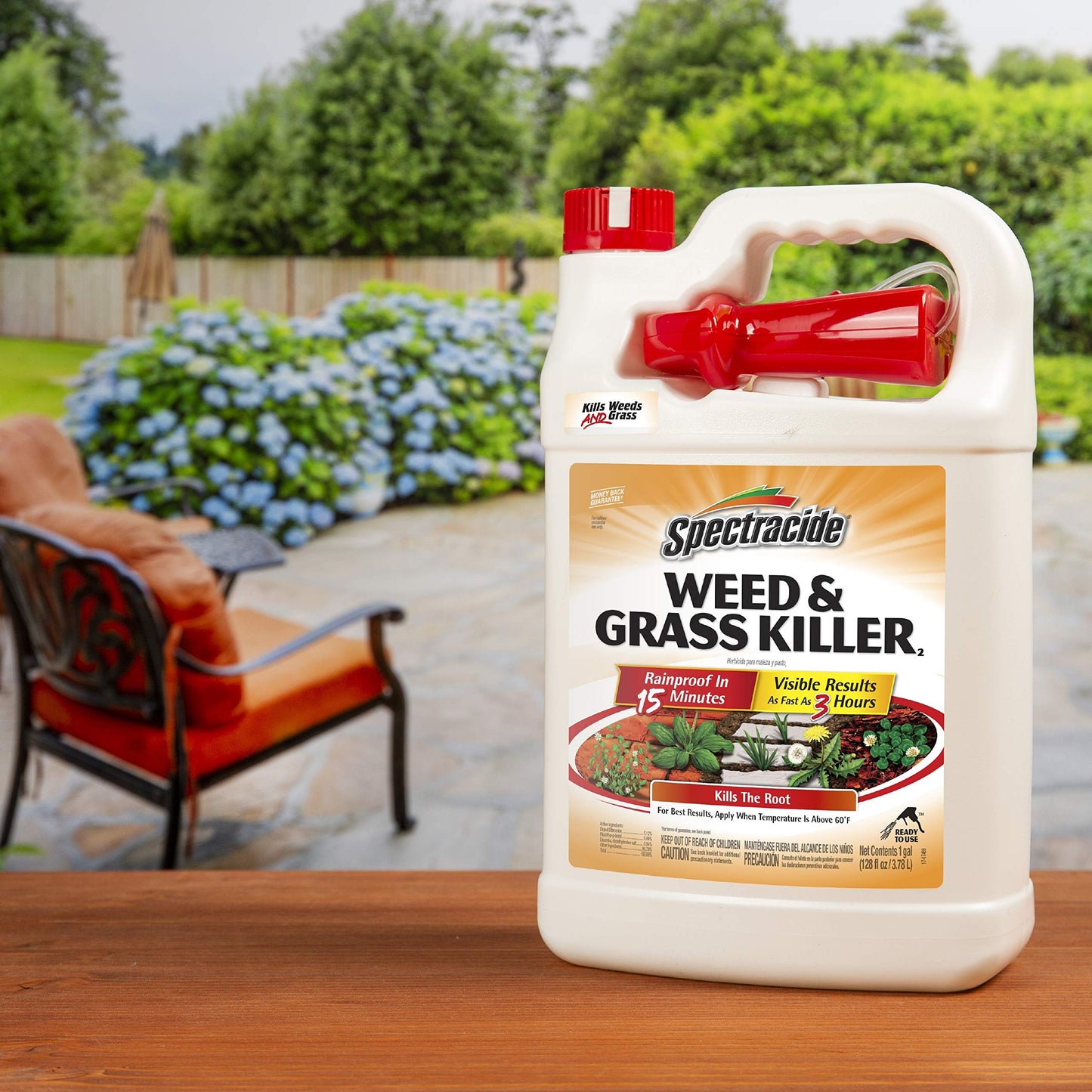 Spectracide Weed & Grass Killer, Use On Driveways, Walkways and Around Trees and Flower Beds, 1 Gallon (RTU Spray)