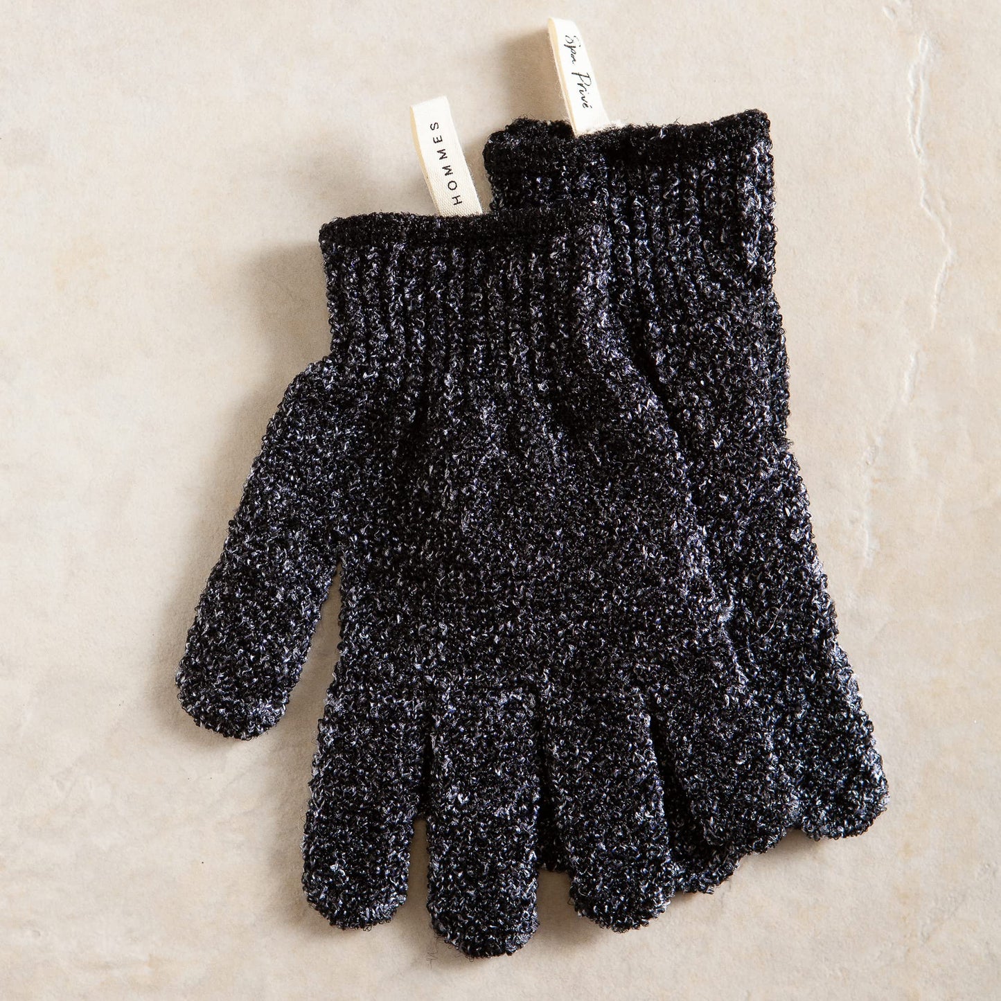 Urbana Spa Prive Men's Bamboo Charcoal Collection, Exfoliating Gloves