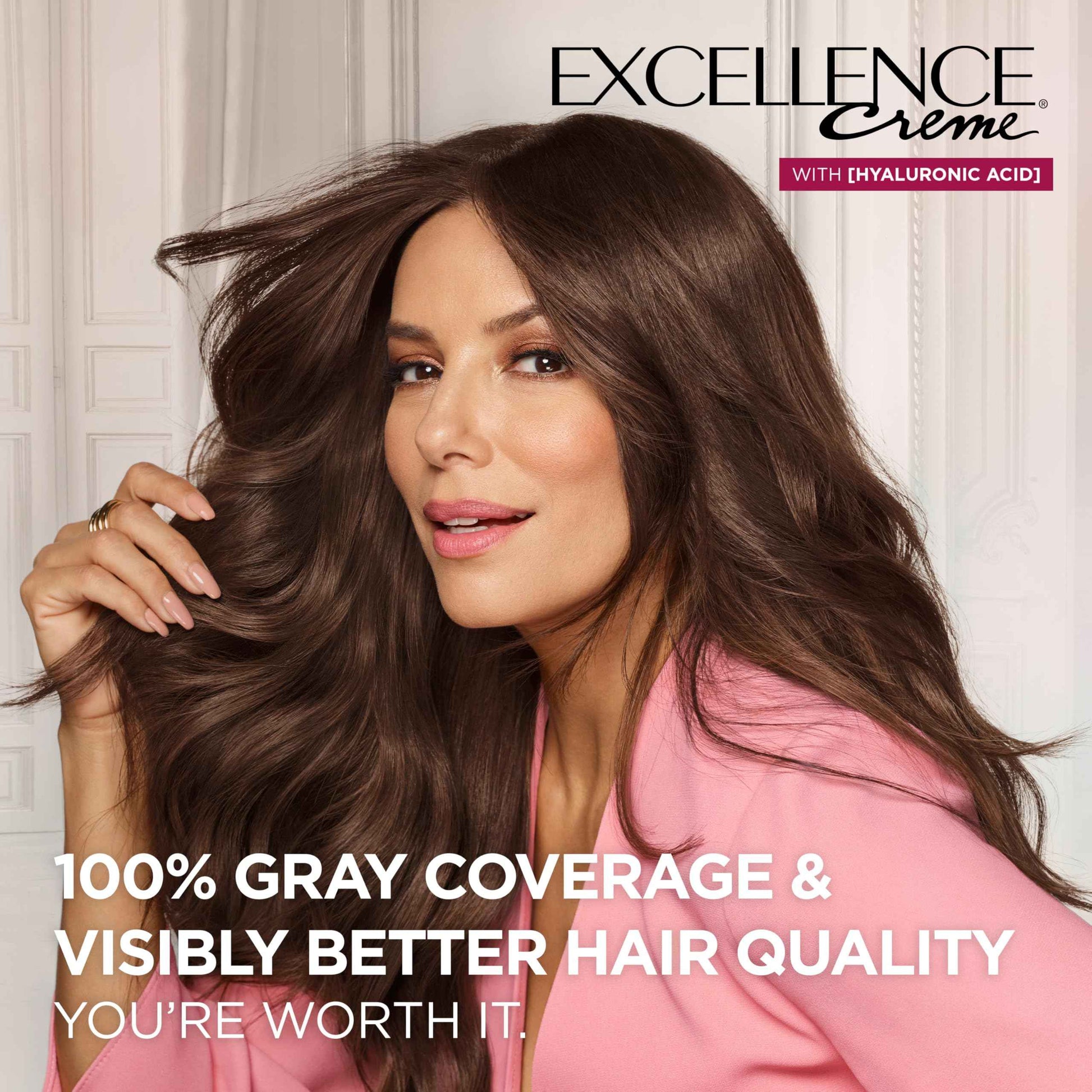 L'Oreal Paris Excellence Crème Permanent Hair Dye, Triple Care Hair Color with Pro-Keratine Complex for 100% Gray Hair Coverage, 4 Dark Brown, 1 Kit (Pack of 2)