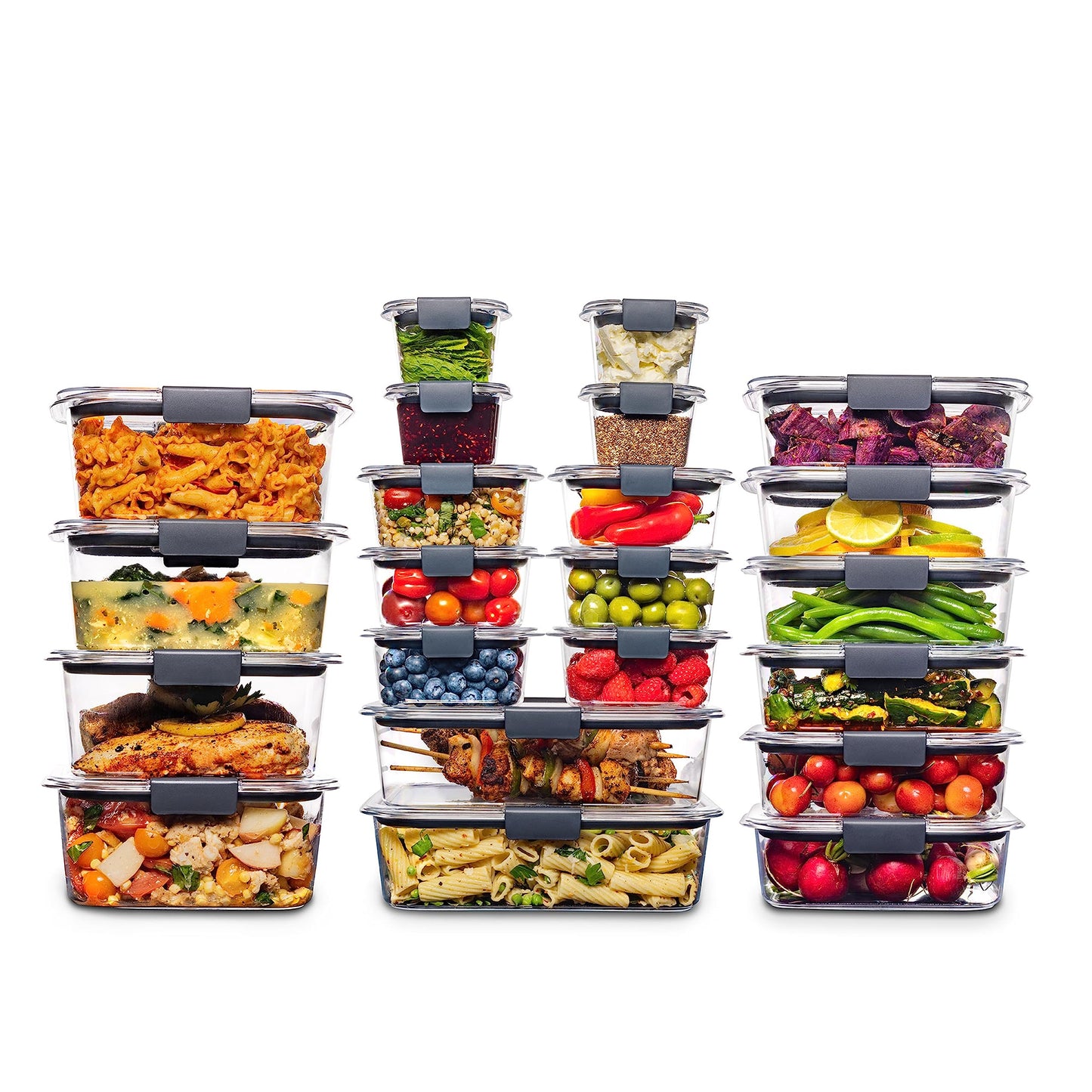 Rubbermaid Brilliance BPA Free 44-Piece Food Storage Containers Set, Airtight, Leak-Proof, with Lids for Meal Prep, Lunch, and Leftovers