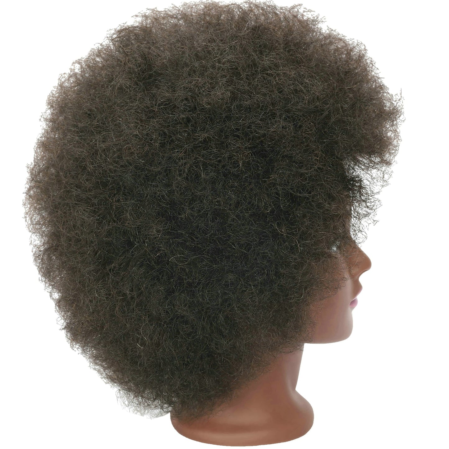 RYHAIR Kinky Curly 100% Real Human Hair Mannequin Head for Hairdresser Practice Afro Cosmetology Manikin Doll Head Styling Hair Extension Braiding Bleaching Dyeing Updos with Table Clamp Stand