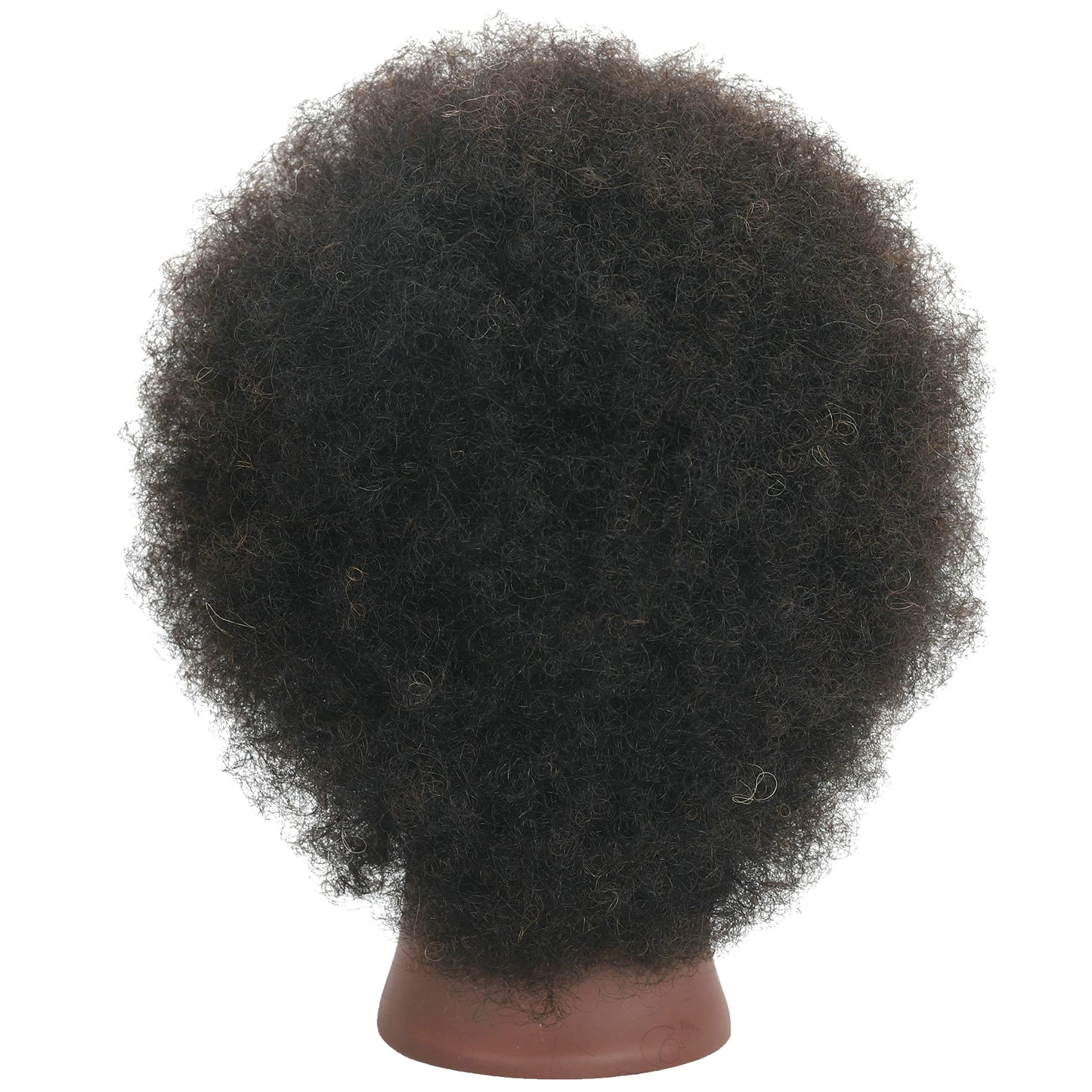 RIHANNAHAIR Kinky Curly Real 100% Human Hair Mannequin Head with Stand for Hairdresser Practice Manikin Cosmetology Training Doll Head Braiding Styling Updos Bleaching Dyeing Cutting Curling Coloring