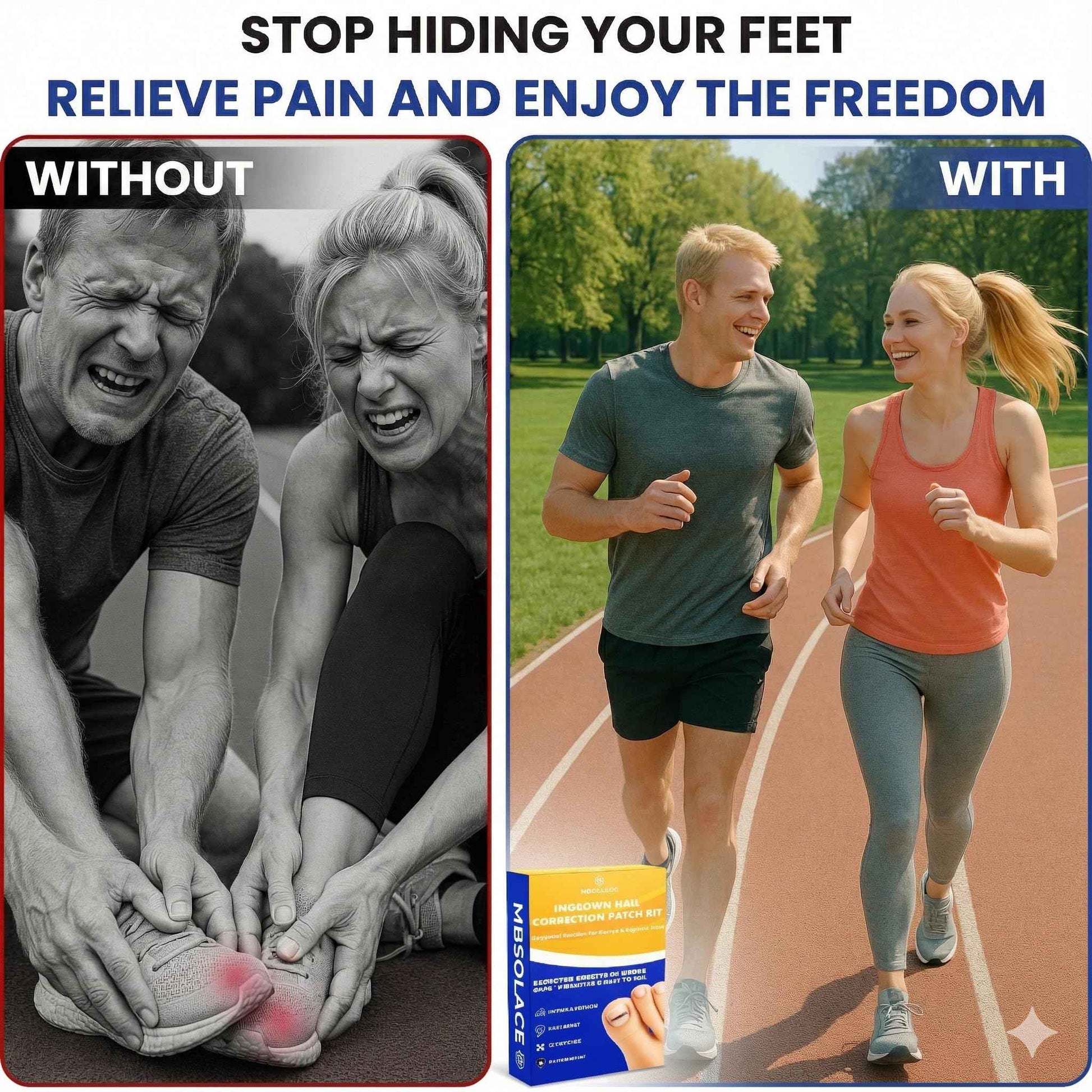 Premium Titanium Alloy Ingrown Toenail Corrector & Treatment Kit – Hypoallergenic Toenail Curve Corrector Strips – Toenail Straightener, Water-Resistant, Quick Relief, Easy Home Use, 10 Pcs in 4 Sizes