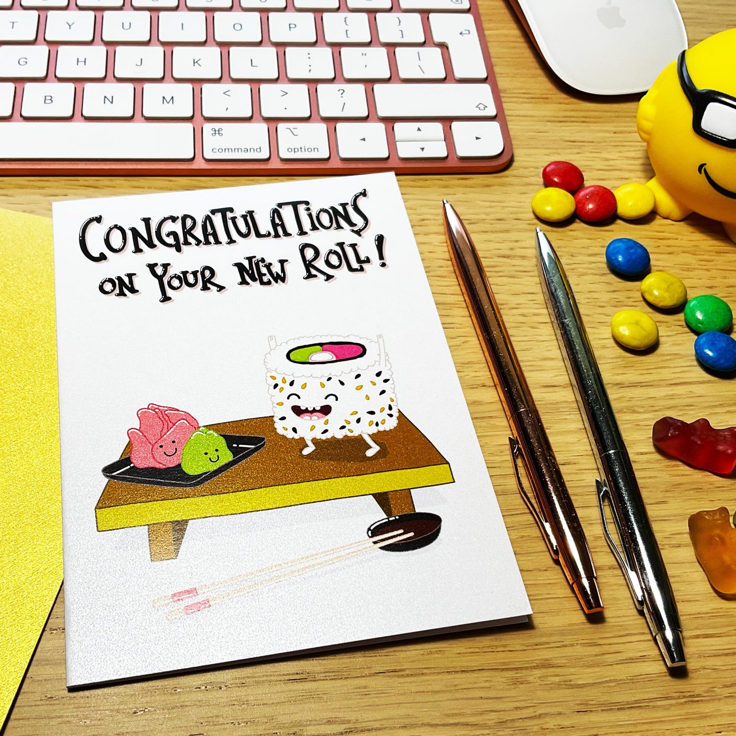 Congratulations on Your New Roll Card, Cute and Funny New Job Card, Work or Office Promotion Congrats Card for Boss, Coworker, Colleague, Friend