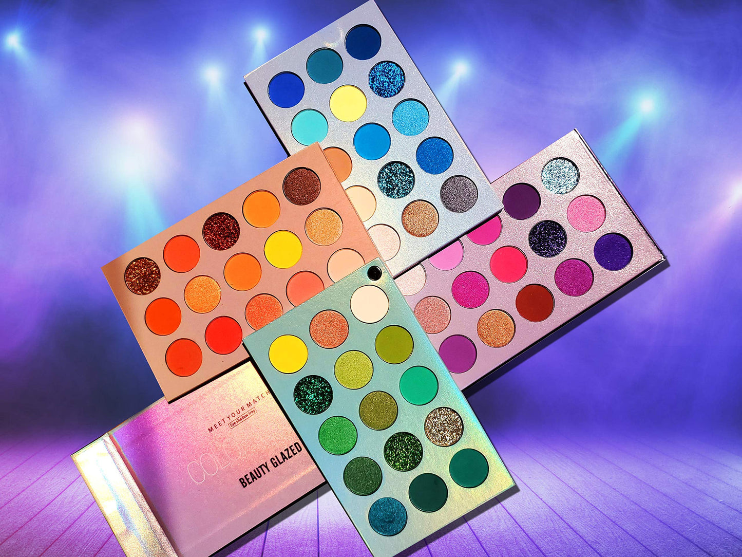 MYUANGO Color Board Eyeshadow Palette - Highly Pigmented 60 Shades Matte Shimmer Glitter Vegan Makeup Palette for Beginners - Waterproof, Blendable, Long-Lasting - Cruelty-Free