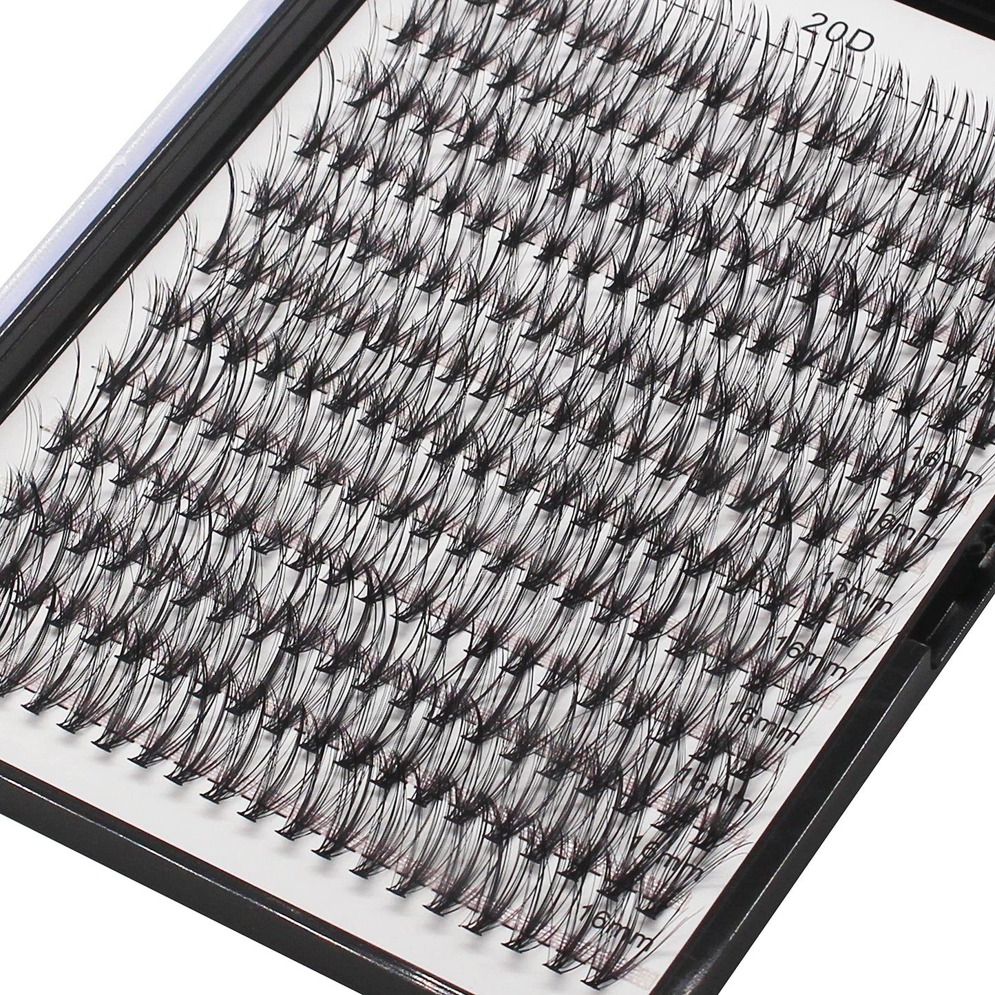 Bodermincer 240pcs 20D D Curl Lashes Clusters Professional Makeup Individual Cluster Eye Lashes (20D-D Curl-16mm)