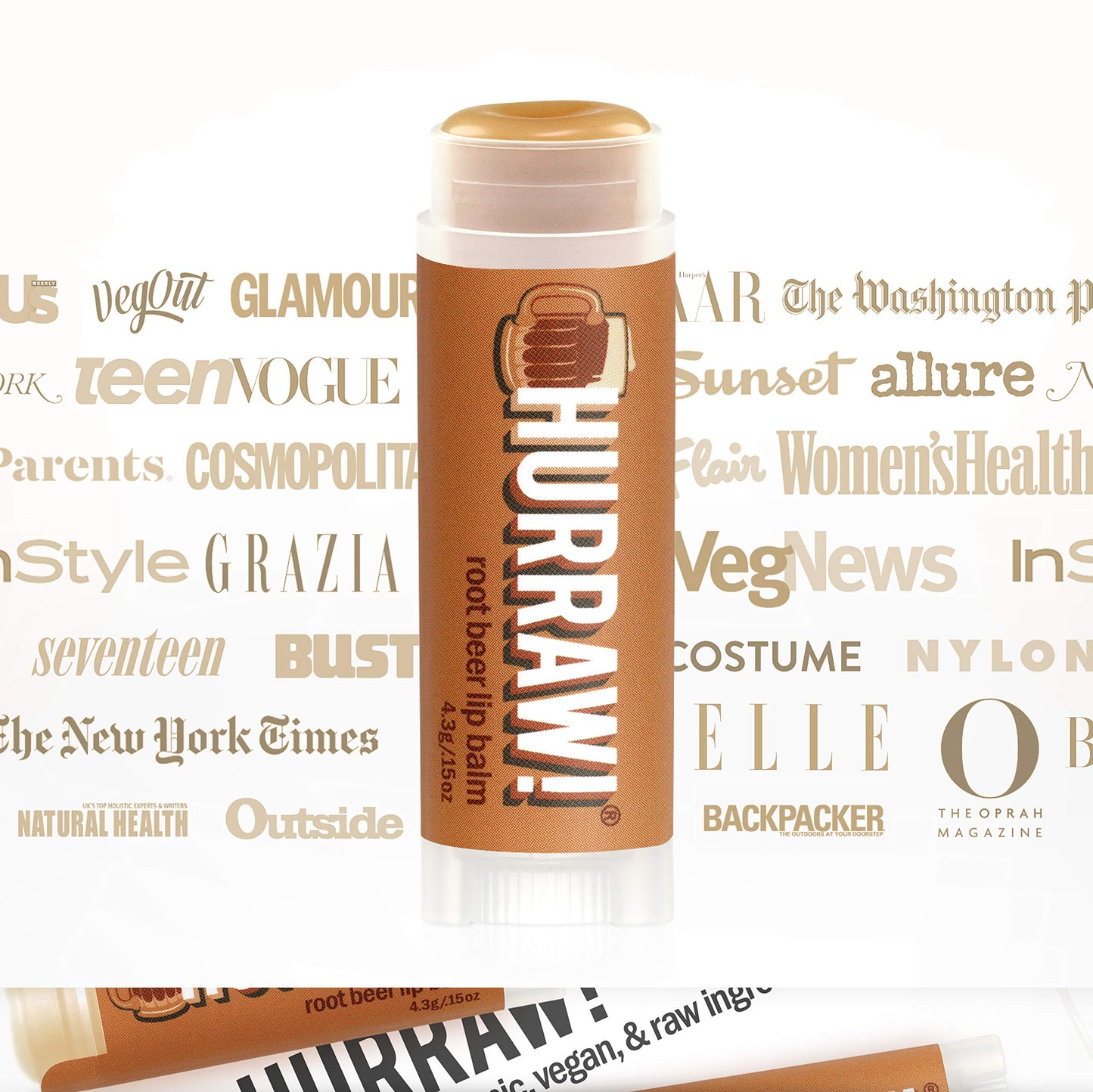 Hurraw! Root Beer Lip Balm: Organic, Certified Vegan, Cruelty and Gluten Free. Non-GMO, 100% Natural Ingredients. Bee, Shea, Soy and Palm Free. Made in USA