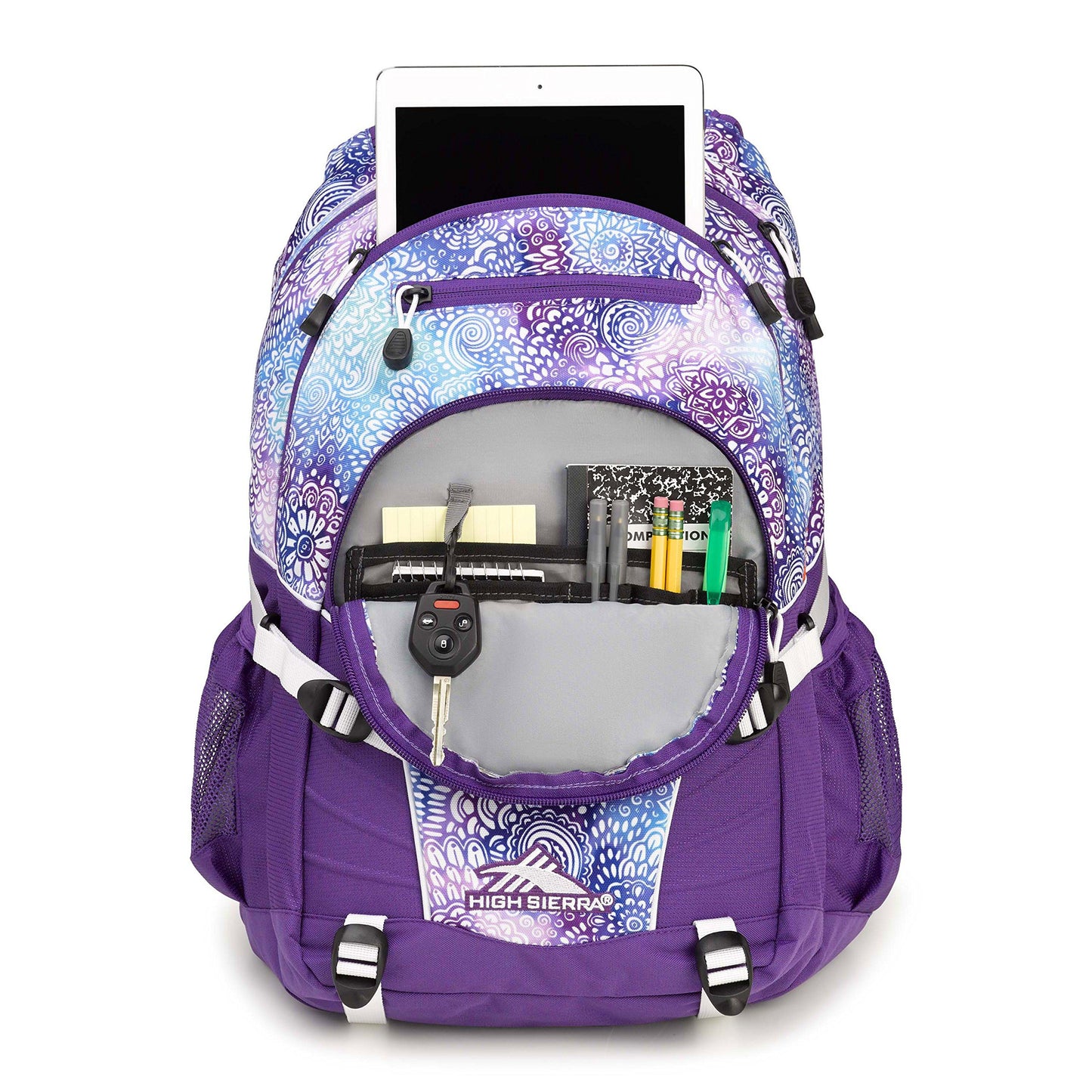 High Sierra Loop Backpack, Flower Daze/Deep Purple/White, One Size