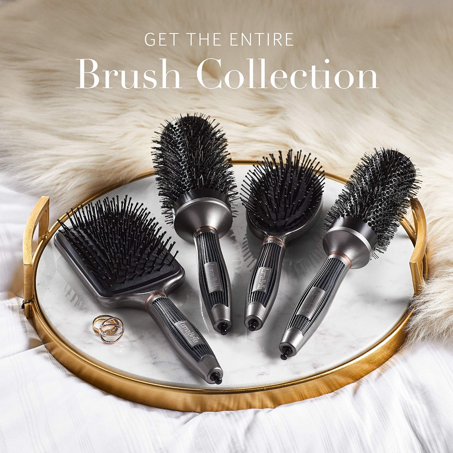 LumaBella Cushion Brush with Keratin Micro-Conditioners