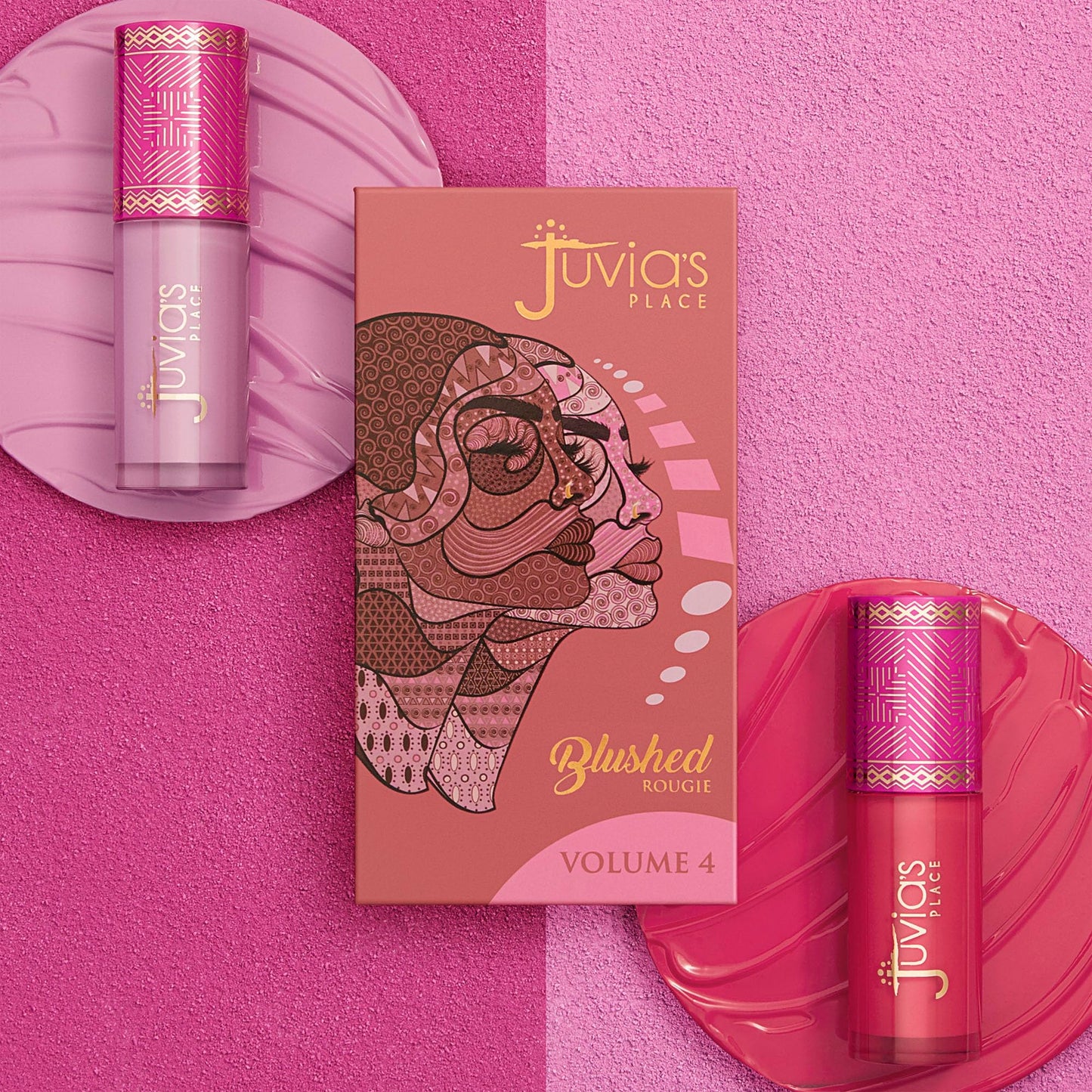 Juvia's Place Blushed Liquid Blush RoseyPosey - Dewy Tint Cheeks Makeup Glow Pigment Effortless Beauty Long Lasting Cosmetics Soft Creamy Natural Buildable All Skin Color Light Flawless Finish Blend