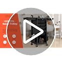 TASALON Lockable Salon Trolley Cart with 6 Drawers & Wheels