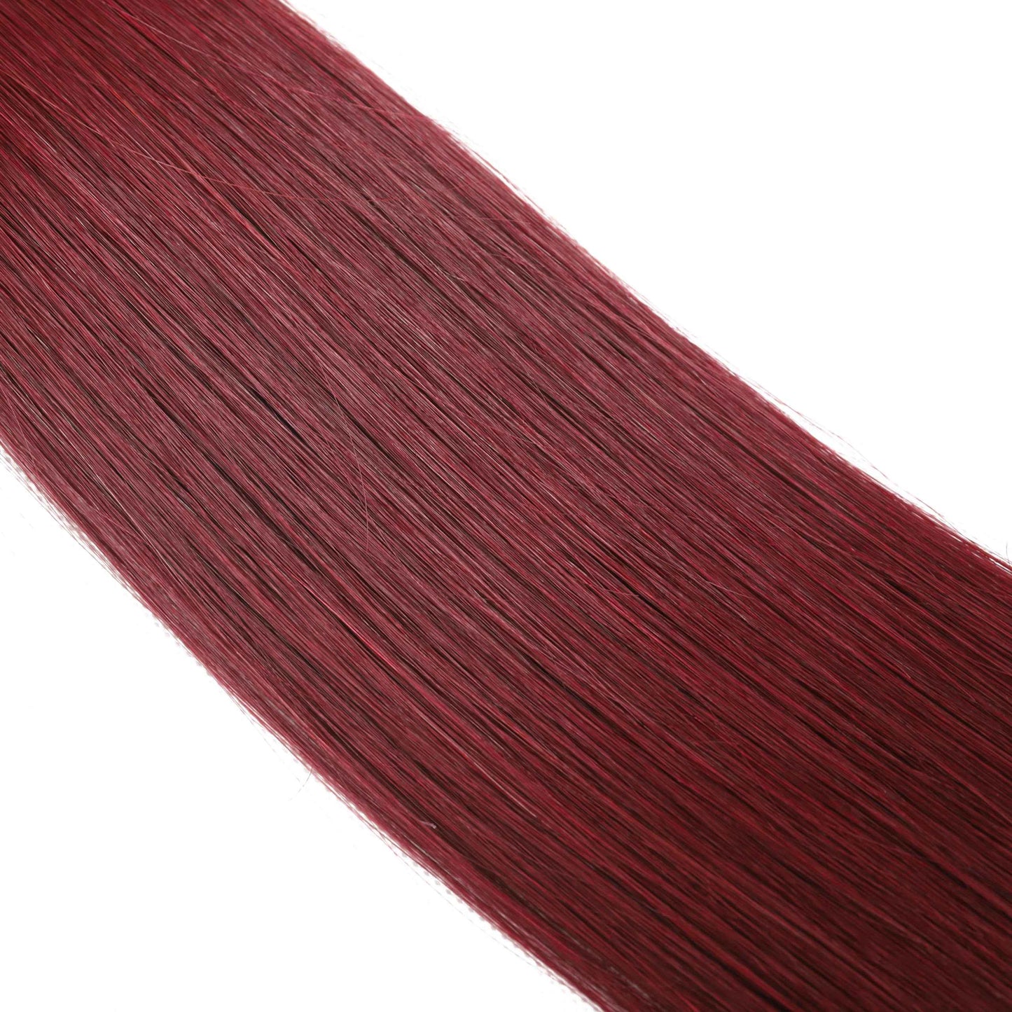 QingChang Genius Weft Hair Extensions human hair for Salon Professionals, Cuticle Intact One Donor Hair, New Hand Tied Weft Sew in Hair Extensions, #99J Burgundy 14" 40g