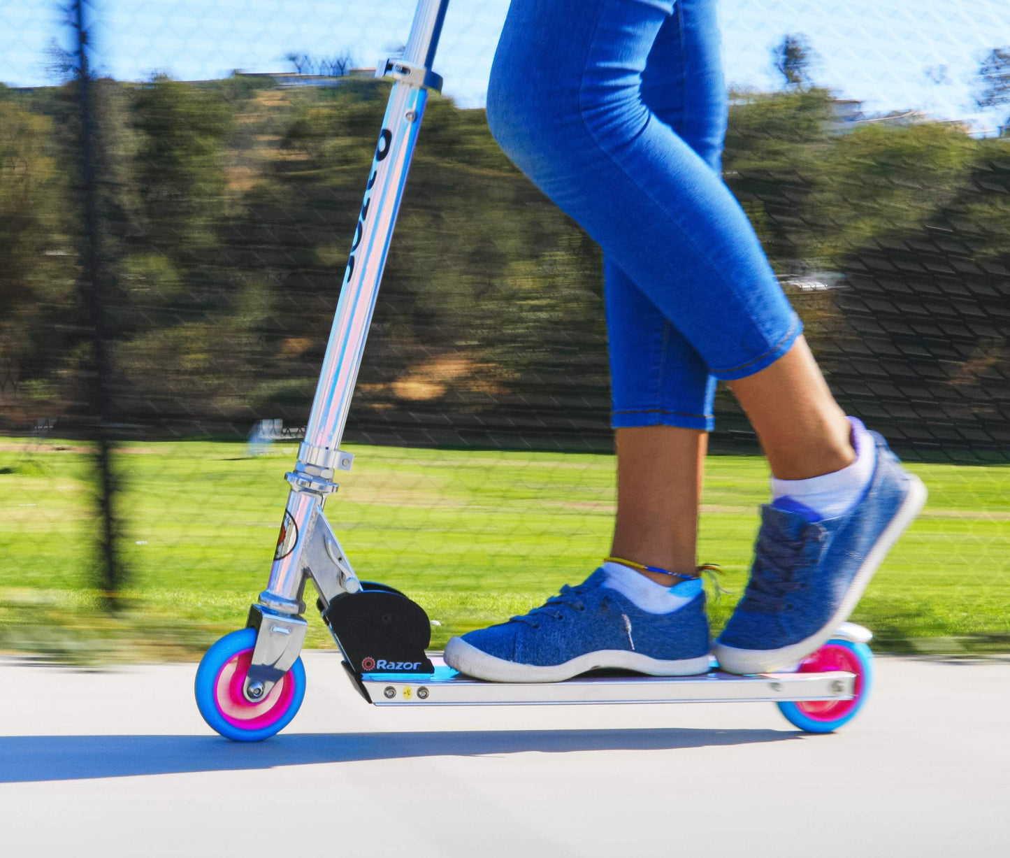 Razor A Kick Scooter for Kids - Lightweight, Foldable, Aluminum Frame, and Adjustable Handlebars