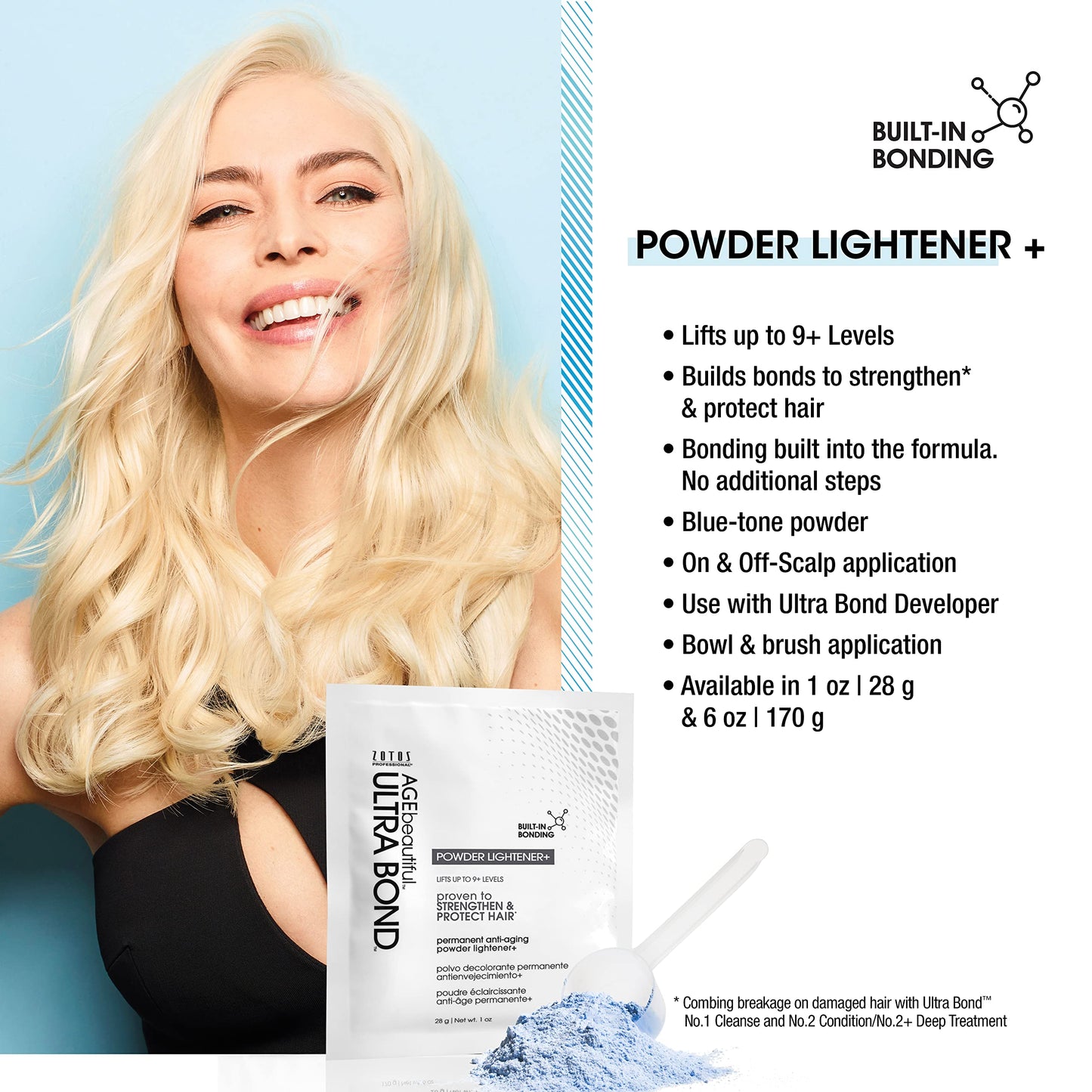 AGEbeautiful Ultra Bond Permanent Powder Hair Lightener & Developer 20 Volume | Anti-Aging | Strengthens & Protects | 1 Fl Oz