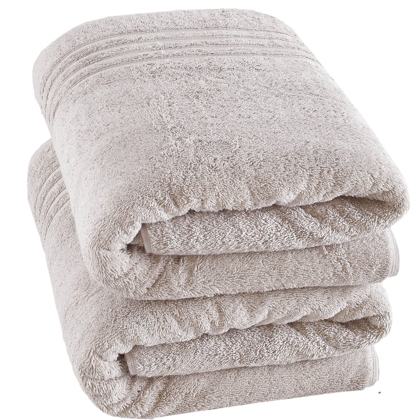 Hawmam Linen Jumbo Large Bath Sheets Towels 2 Pack Soft and Absorbent, Premium Quality 100% Cotton Towels (Ice Silver, Bath Sheet)