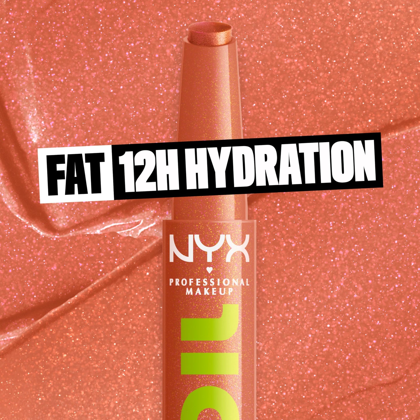 NYX PROFESSIONAL MAKEUP Fat Oil Slick Click, Lightweight, Buildable, Pigmented Vegan Lip Balm - Hits Different