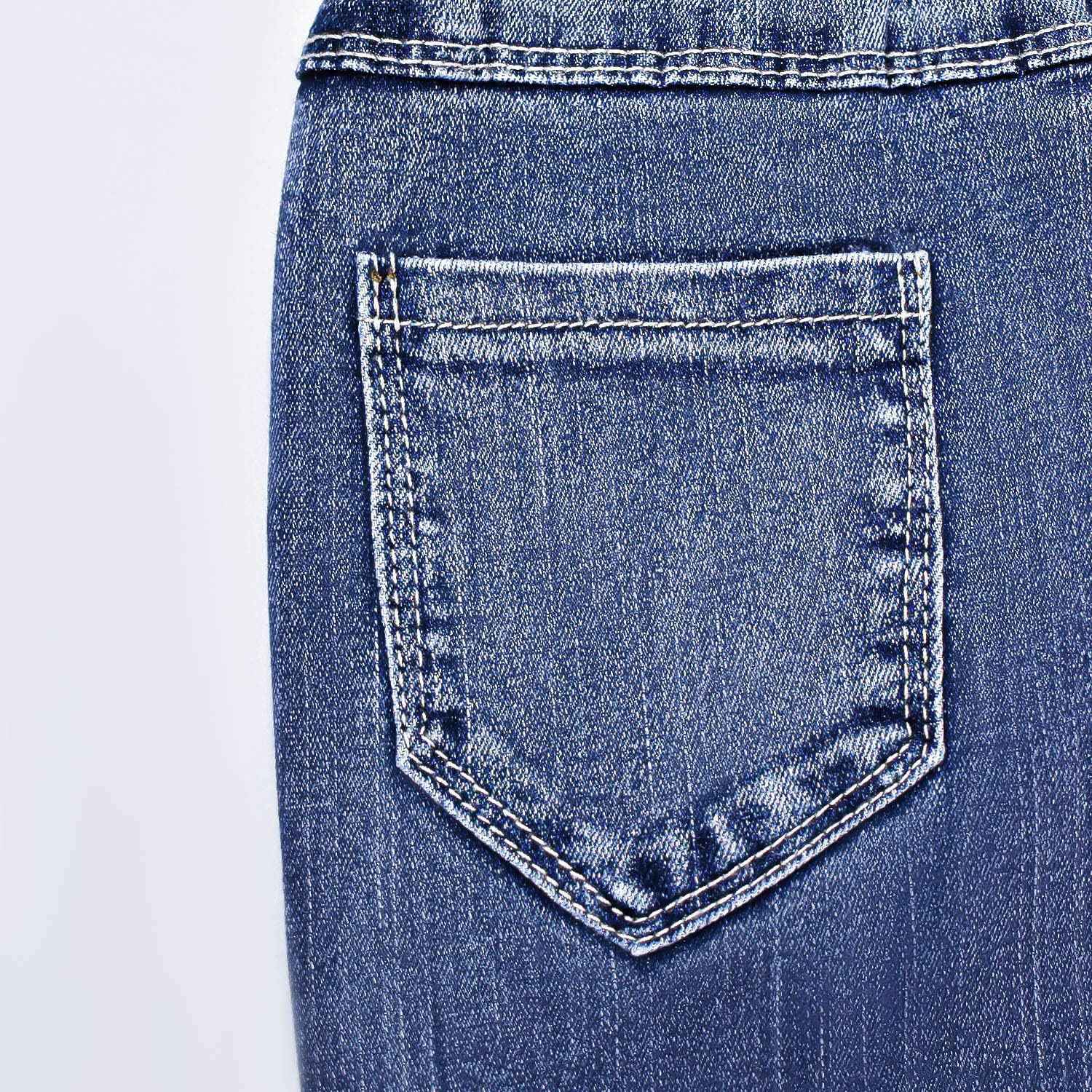 Peacolate 5-10 Years Little Big Girl Embroidered Floral Buttefly Bootcut Jeans(Butterfly,6-7Years)