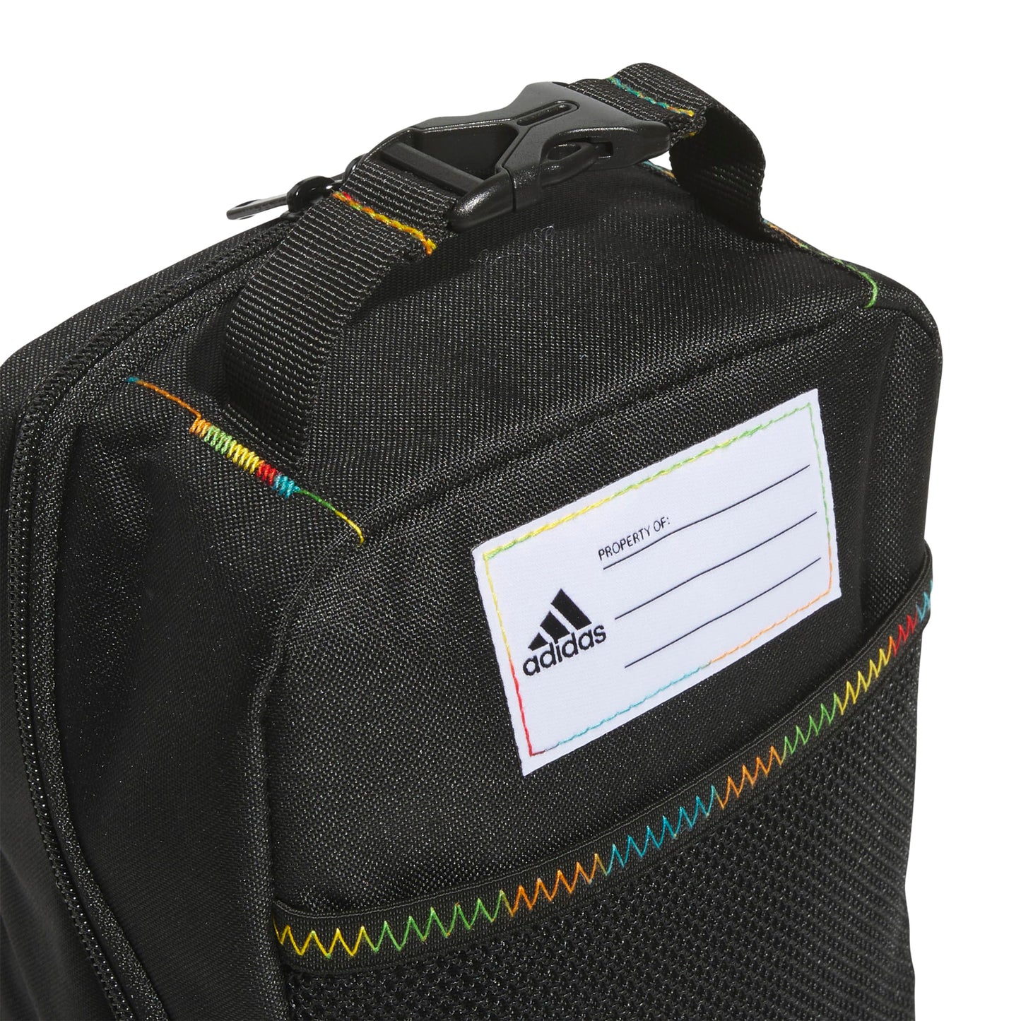 adidas Santiago Insulated Lunch Bag (6.5L) with Clip Lock Handle, Black Rainbow, One Size