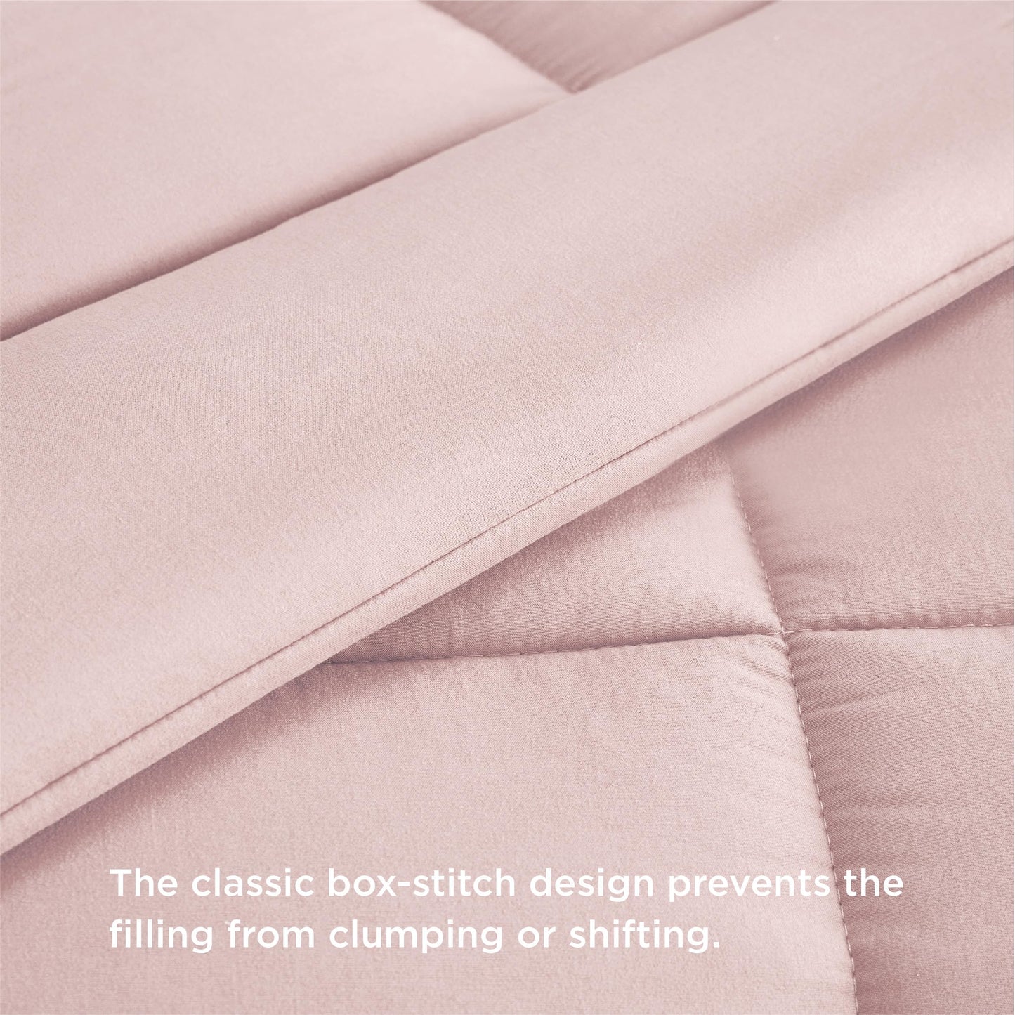 Bedsure Comforter Duvet Insert - Quilted Comforters Twin XL Size, All Season Duvet, Down Alternative Bedding Comforter with Tabs(Pink,Twin XL 92"x68")