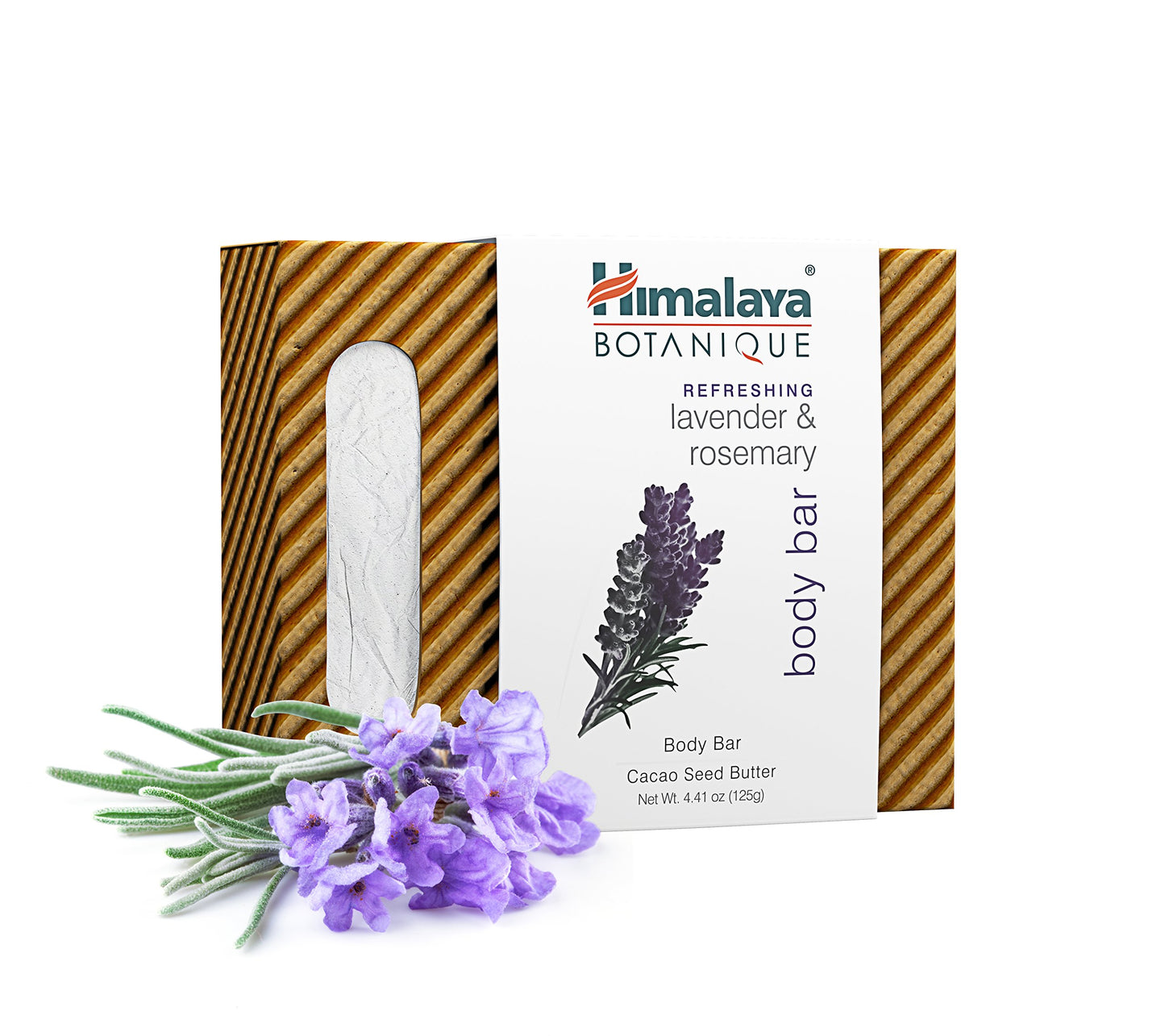 Himalaya Botanique Refreshing Lavender & Rosemary Body Bar for Calming Comfort & Ultra Moisturized Skin, 4.41 oz, 4 Pack