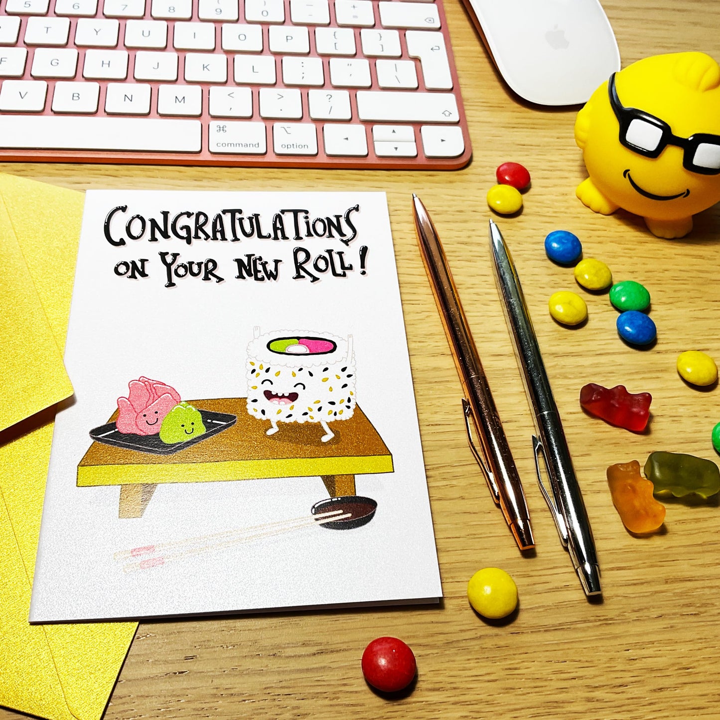 Congratulations on Your New Roll Card, Cute and Funny New Job Card, Work or Office Promotion Congrats Card for Boss, Coworker, Colleague, Friend