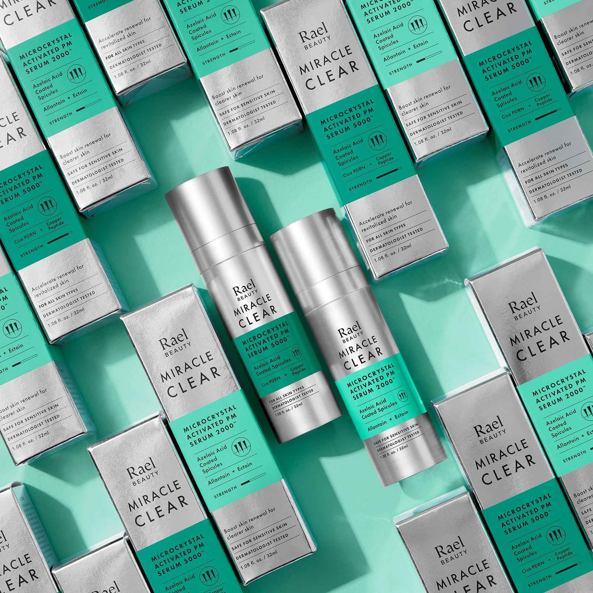 Rael Microcrystal Serum, Miracle Clear PM 2000 – Azelaic Acid for Face, Pore Minimizer, Hydration, Korean Skin Care (1.08 fl oz)