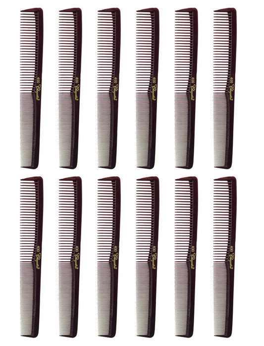 Krest Combs Cleopatra 7 inch All Purpose Professional Styler Combs 12-ct. No. 400 (Plum)