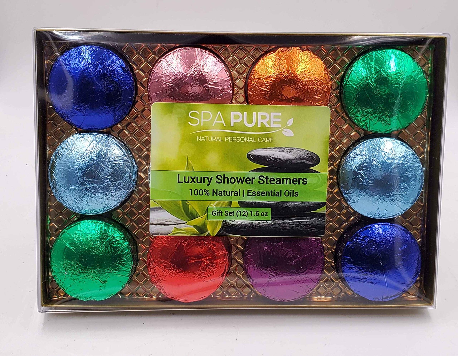 Spa Pure Shower Bombs:Rejuvenating Steamers and Aromatherapy Tablets, Bomb, and Vaporizing Steamer Soothers Bath Melt For Women, Men, All Natural Organic Large Cosmetic Fizzies That Wow (12 Pack)