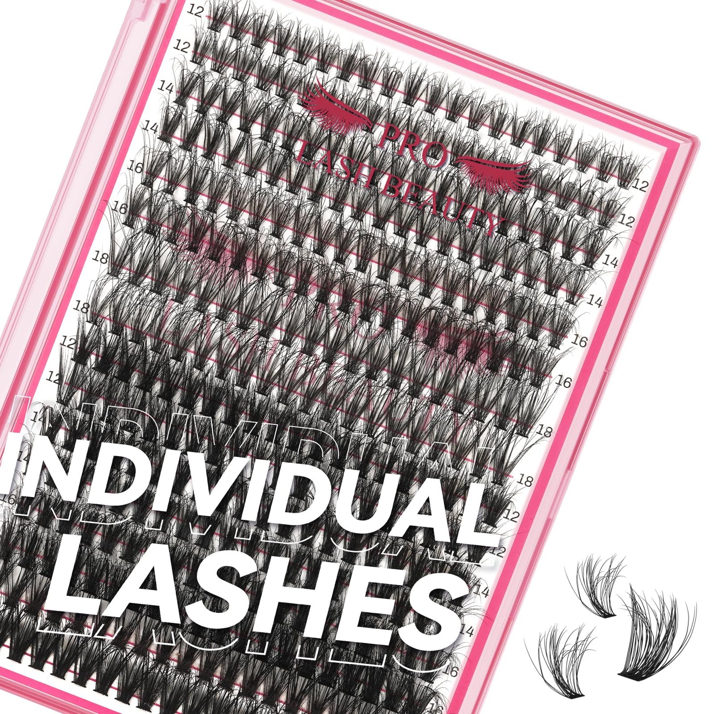 Lash CIusters 320Pcs Individual Lashes 3D Fluffy Cluster Lashes Natural Look Eyelash Clusters Faux Mink Wispy Lashes 30D+40D-D Mixed DIY Lash Extension (3D Fluffy-30D+40D-D,12-18mix)