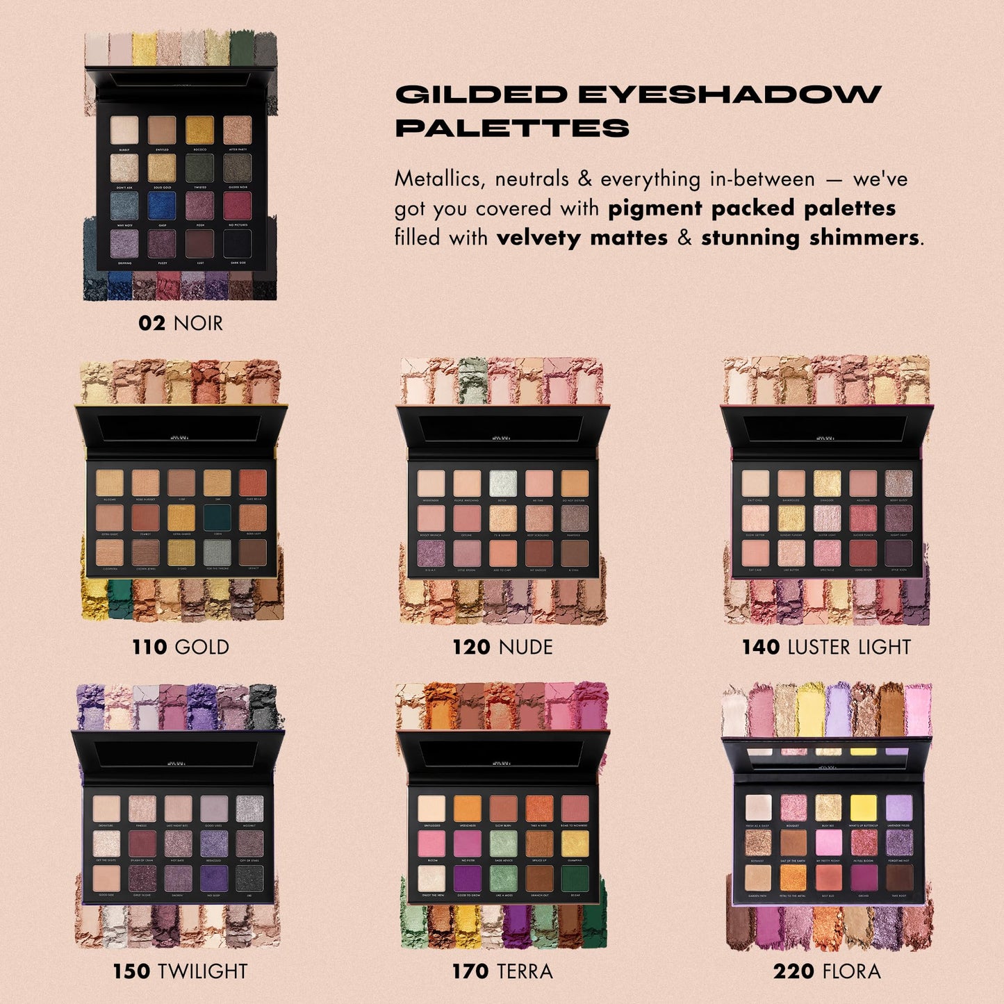 Milani Gilded Nude Hyper Pigmented Eyeshadow Palette - 15 Natural Looking Makeup Eyeshadow Colors for Your Everyday Look