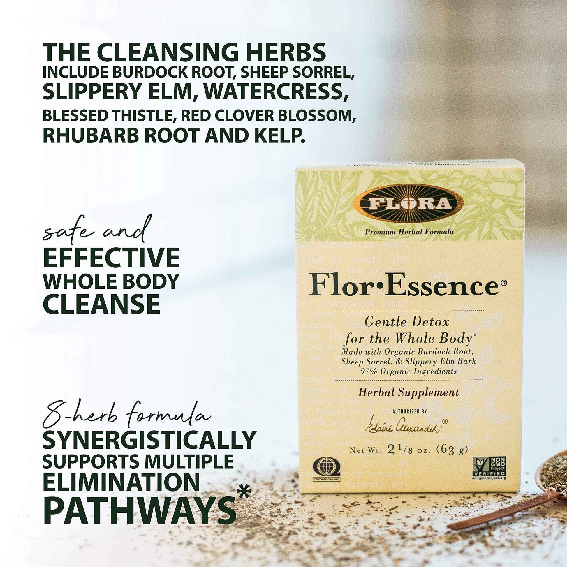 FLORA - FlorEssence Dry Tea Blend, Gentle Detox & Cleanse, 2.2 Oz