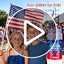 Red White Blue Chunky Glitter Stick – Patriotic Makeup