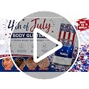 4th of July Patriotic Glitter Stick - Red White Blue