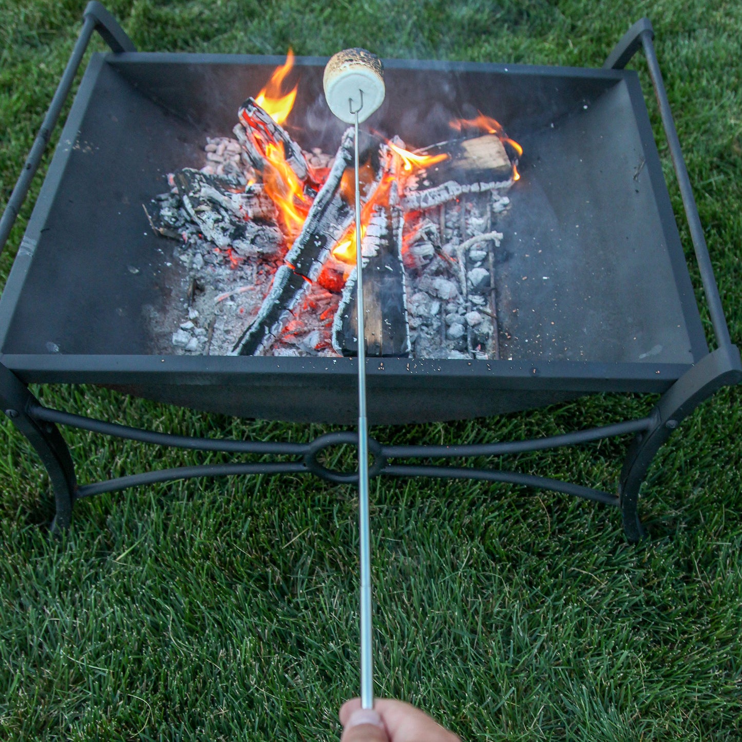 MalloMe Marshmallow Roasting Sticks - Smores Skewers for Fire Pit Kit - Hot Dog Camping Accessories Campfire Marshmellow 32 Inch Long Fork - 20 Pack