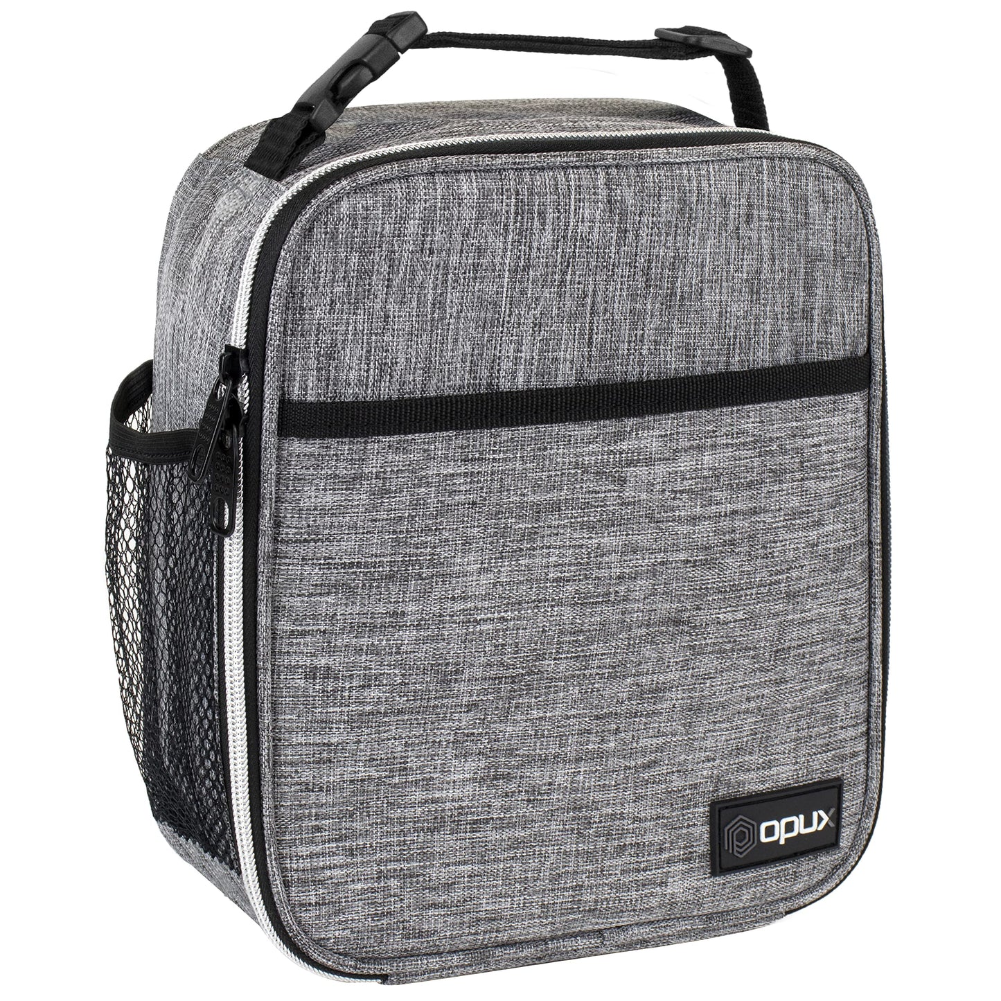 OPUX Premium Insulated Lunch Box, Soft School Lunch Bag for Kids Boys Girls, Leakproof Small Lunch Pail Men Women Work, Reusable Compact Cooler Tote Lunchbox for Office Adult, Light Grey