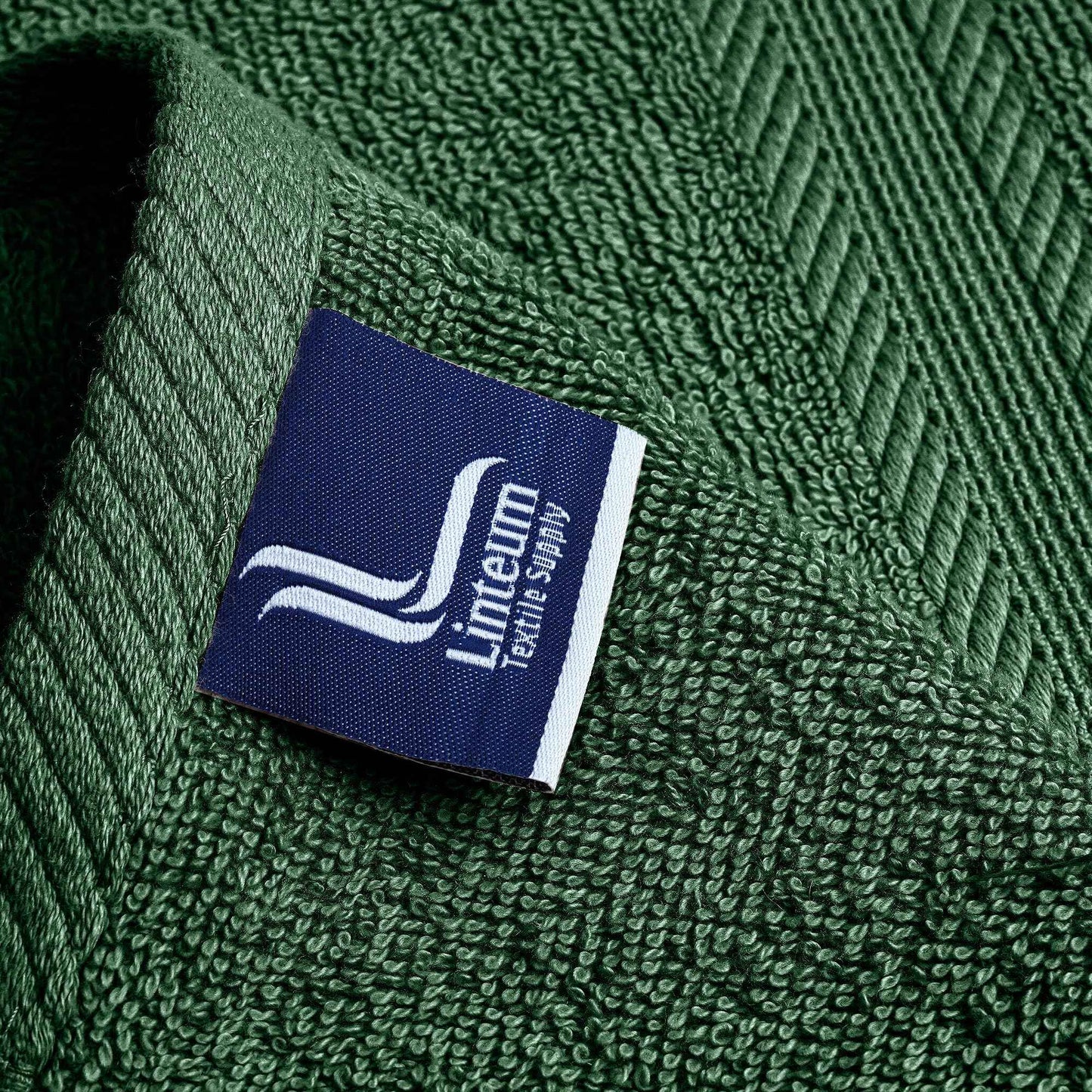 Linteum Textile Supply Premium 13x13 Washcloth (Hunter Green) – 100% Ring Spun Cotton Zero Twist Towels | Absorbent, Quick Dry, Durable for Bathroom, Spa, Gym (12 Pack)