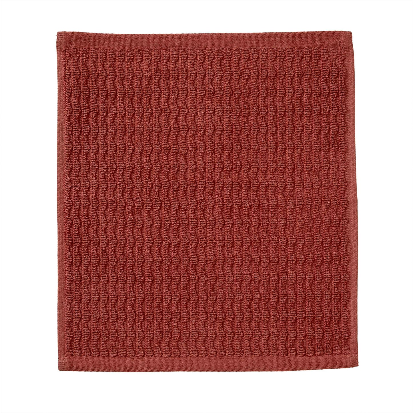 SKL Home Longborough 100% Turkish Cotton Premium 4-Piece Washcloth Set, 520 GSM, Soft & Absorbent Jacquard, Spice