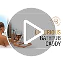 Bamboo Bathtub Caddy Tray - Expandable Bath Tub Organizer