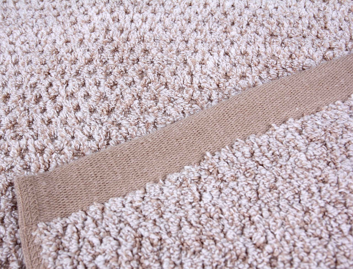 Everplush Diamond Jacquard Washcloth Set of 6, 13" x 13", Brown, Khaki