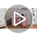 Manicure Table with Dust Collector, Glass Top & Storage